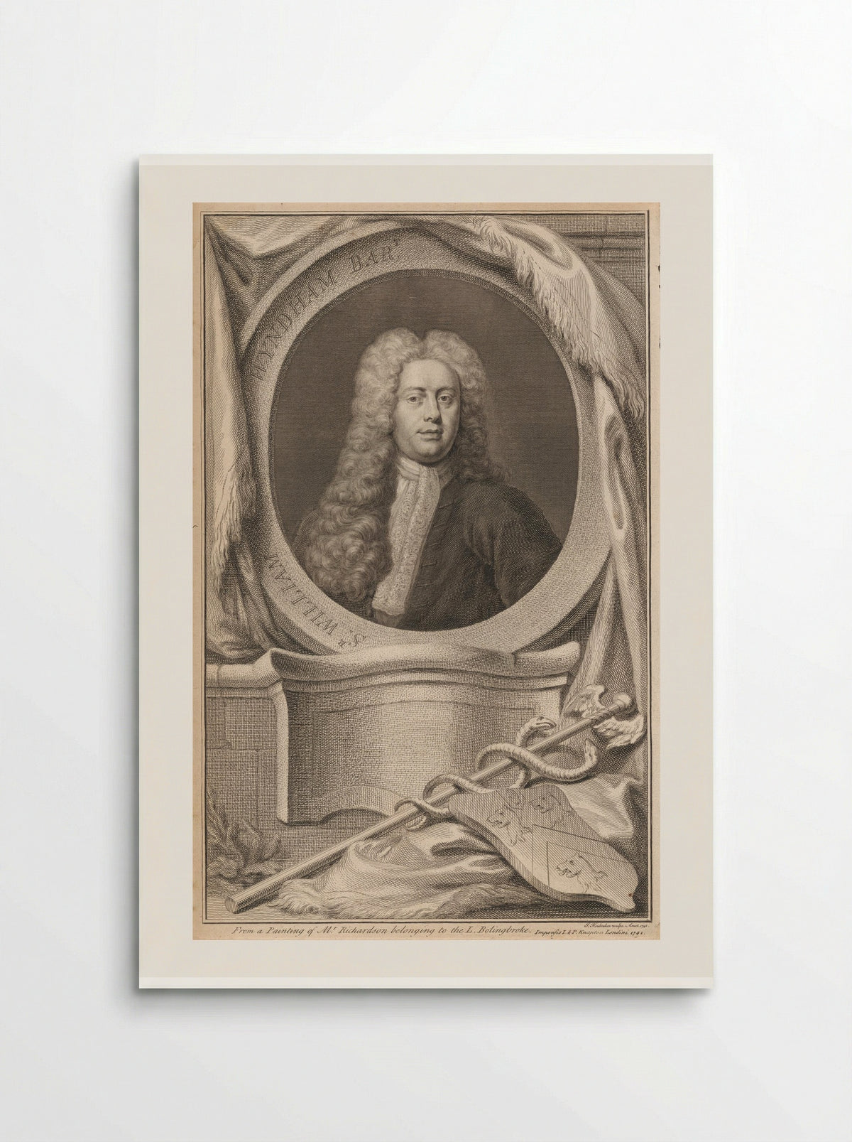 Sir William Wyndham - Jacobus Houbraken - Poster
