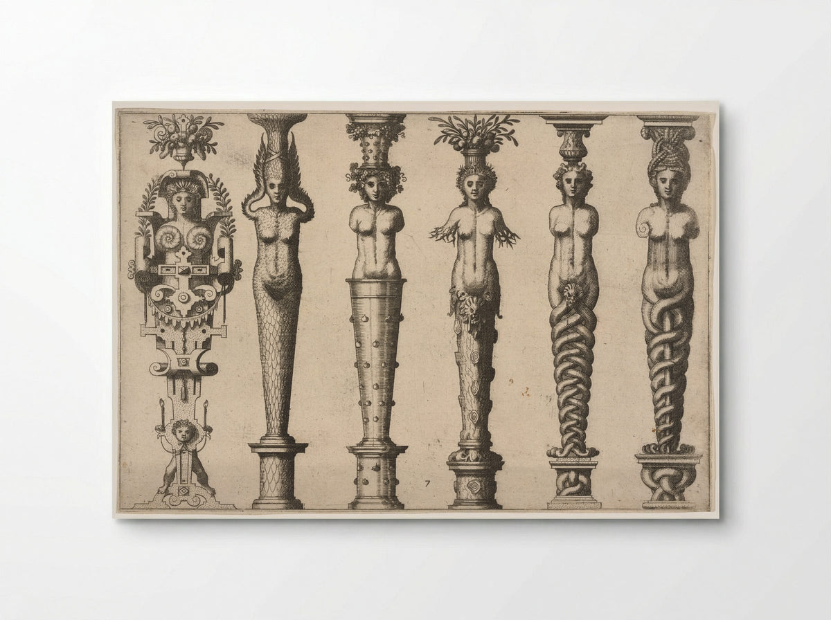 Six Female Caryatids - Hans Vredeman de Vries - Poster