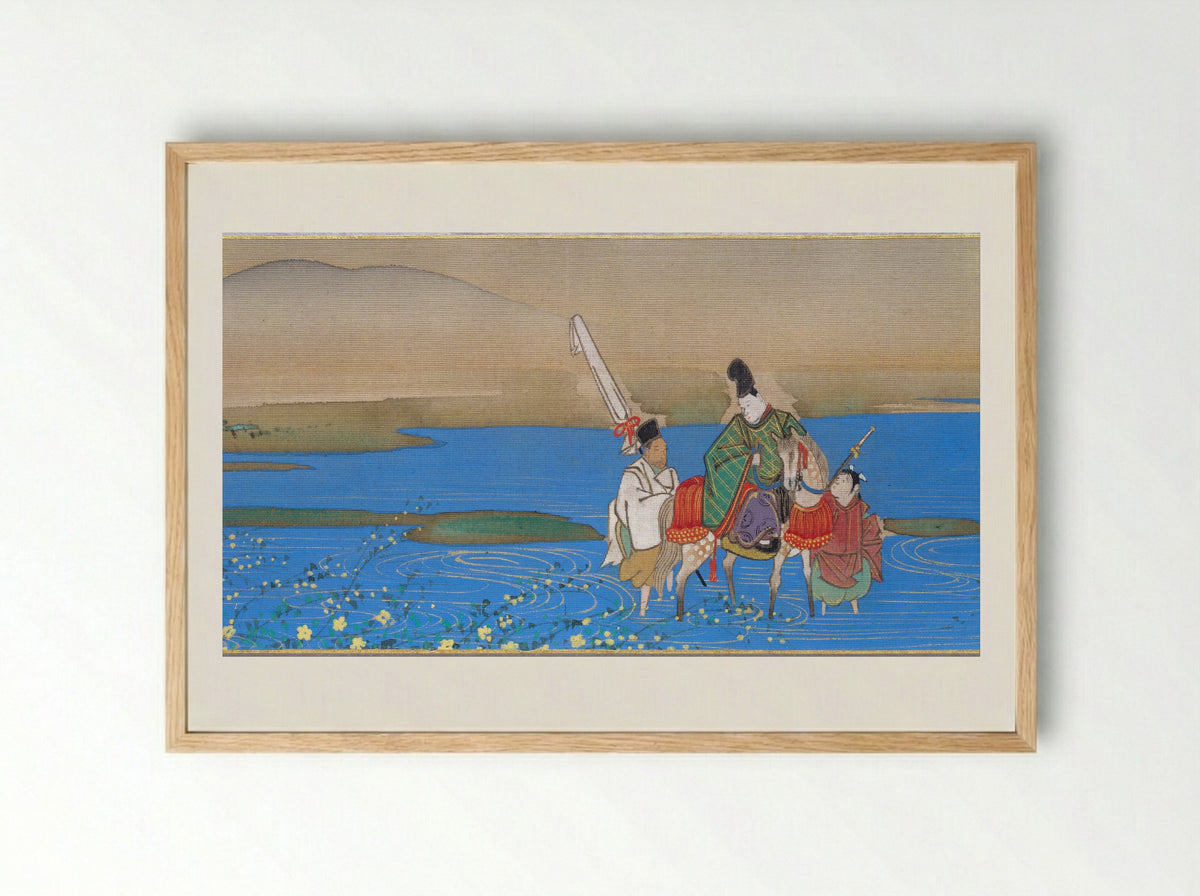 Six Jewel Rivers - Sakai Ōho - Framed Print Wood