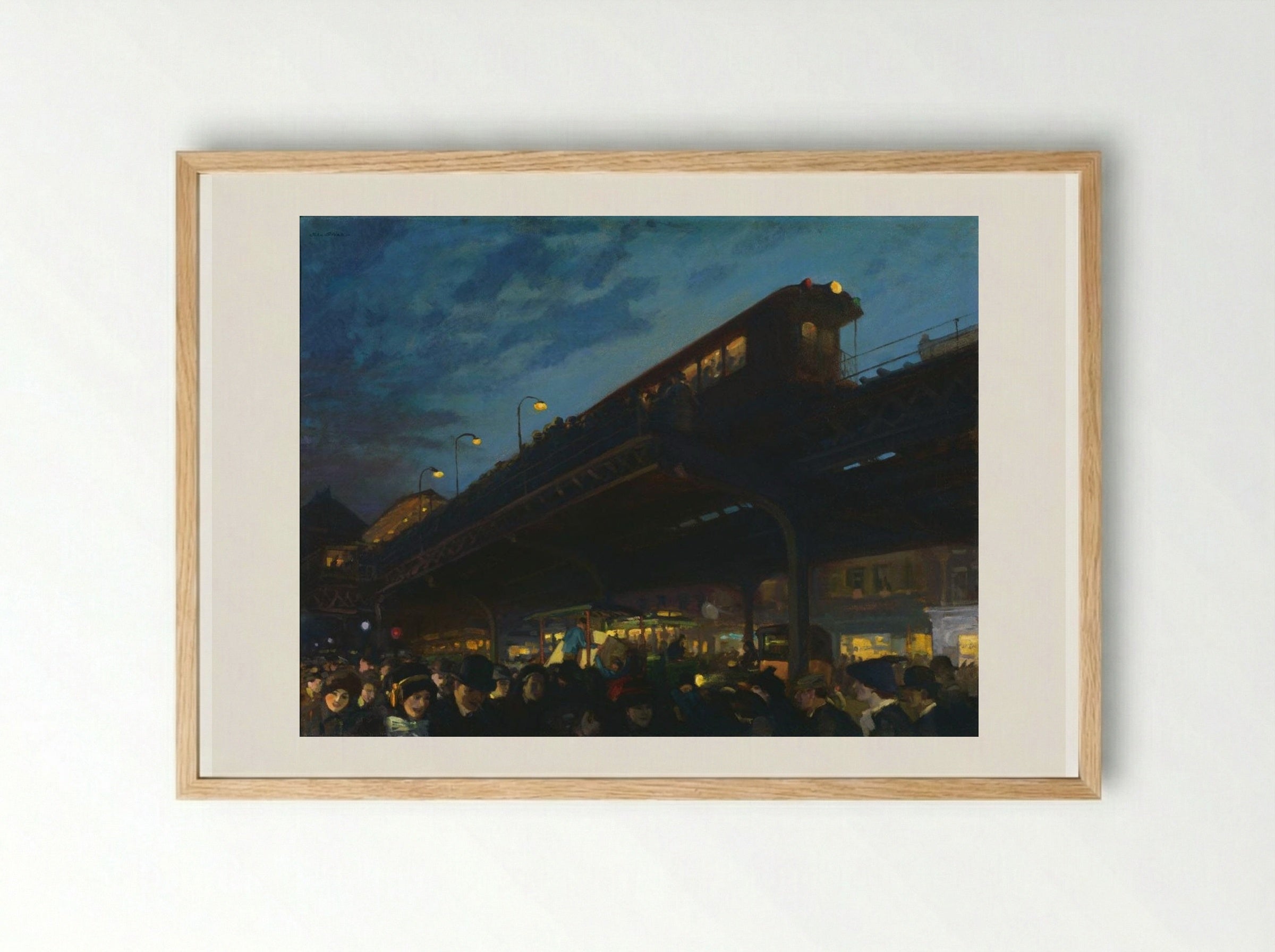 Six O'Clock, Winter - John French Sloan - Framed Print Wood