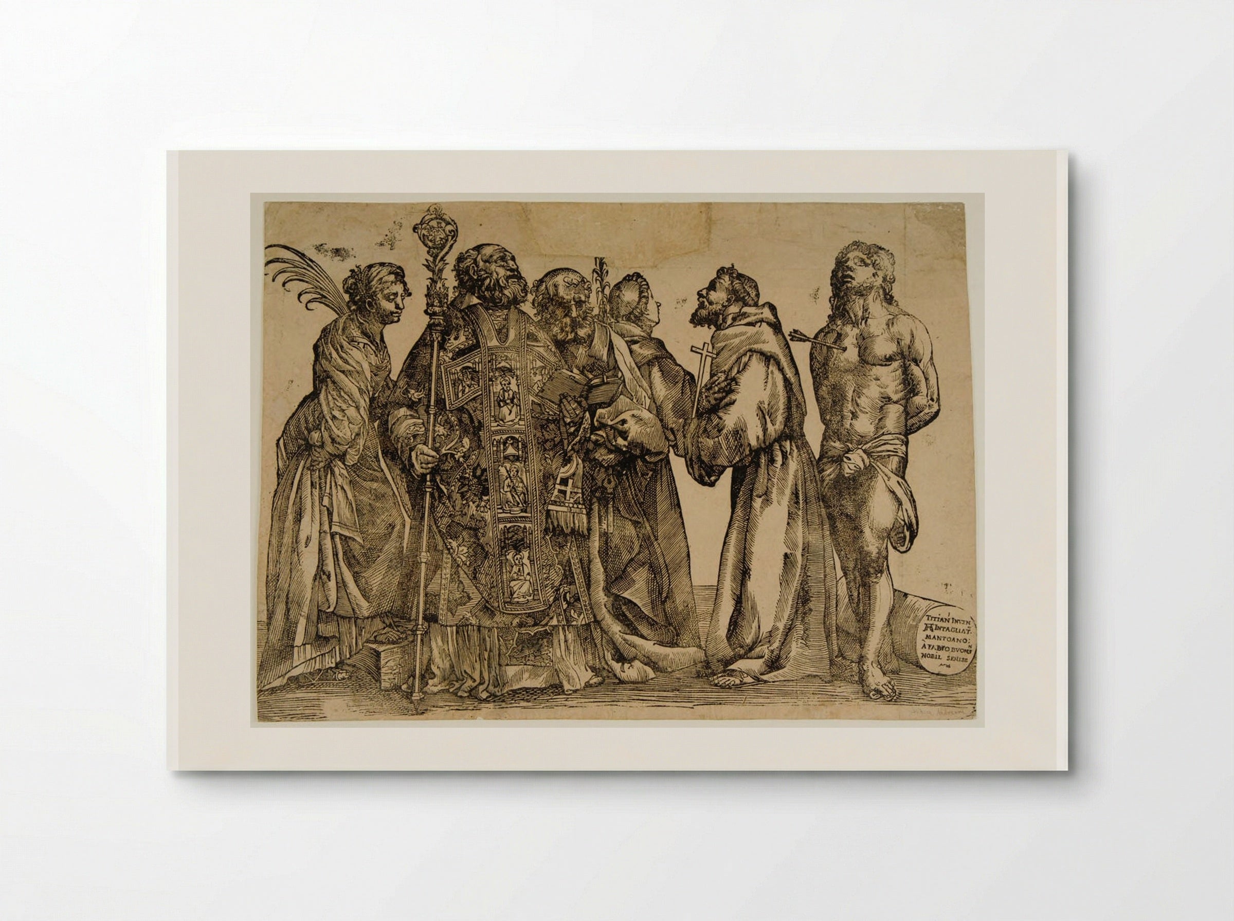 Six Saints (after Titian) - Andrea Andreani - Poster