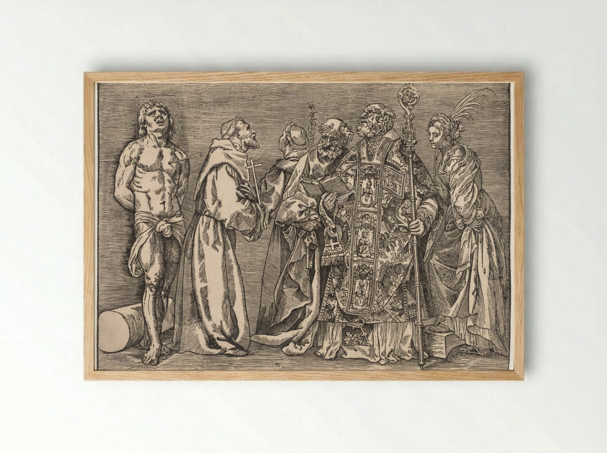 Six Saints - Nicolò Boldrini - Framed Print Wood