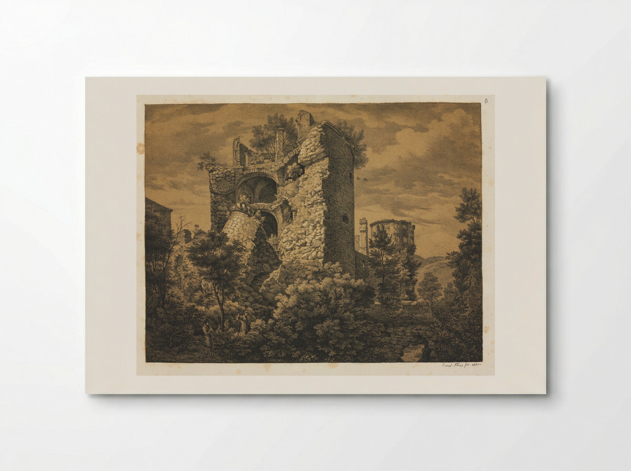 Six Views of Heidelberg Castle: Castle Terrace - Ernst Fries - Poster