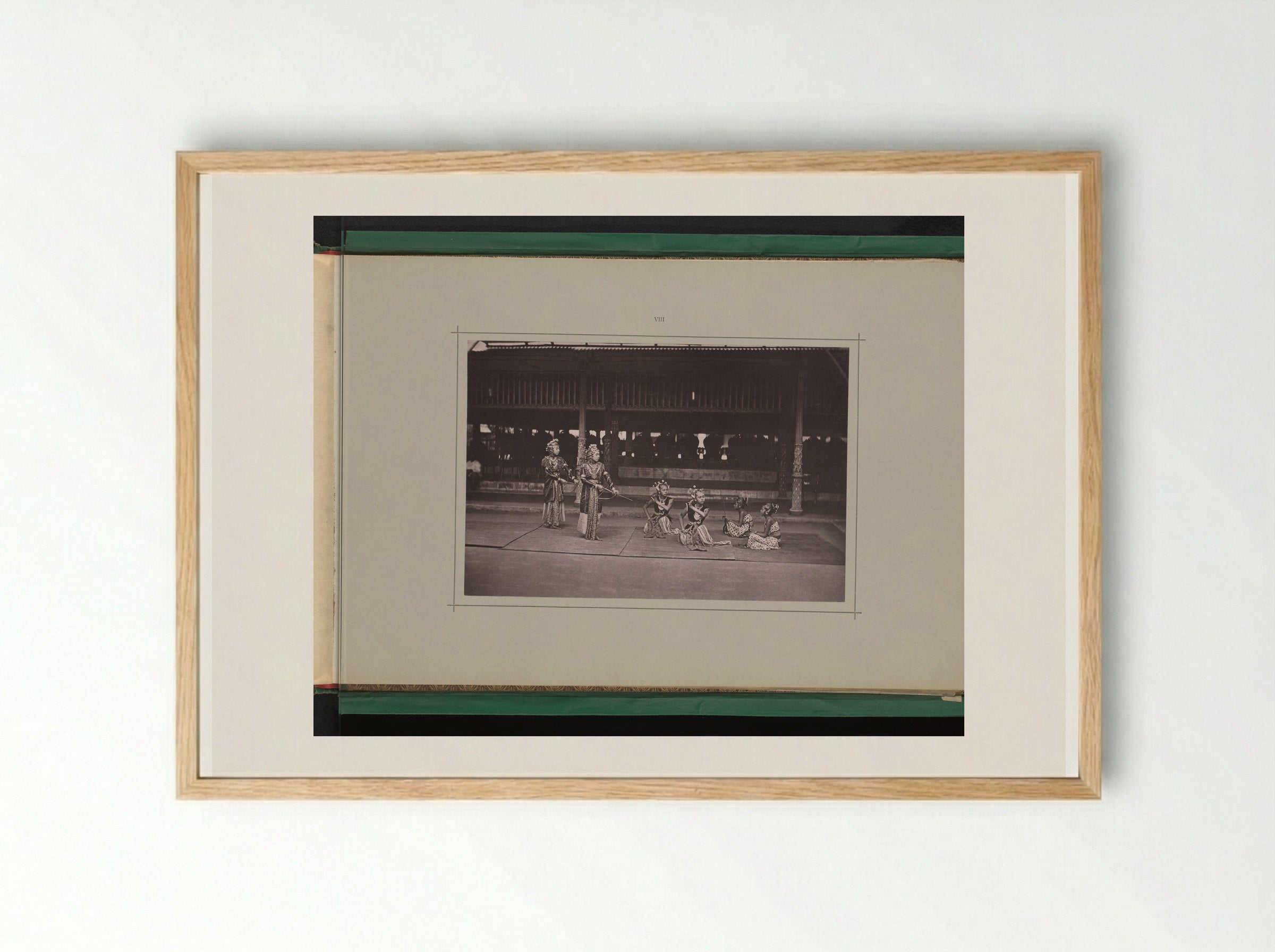 Six Young Women Performing a Play in the Kraton Ngayogyakarta Hadiningrat - Kassian Céphas - Framed Print Wood