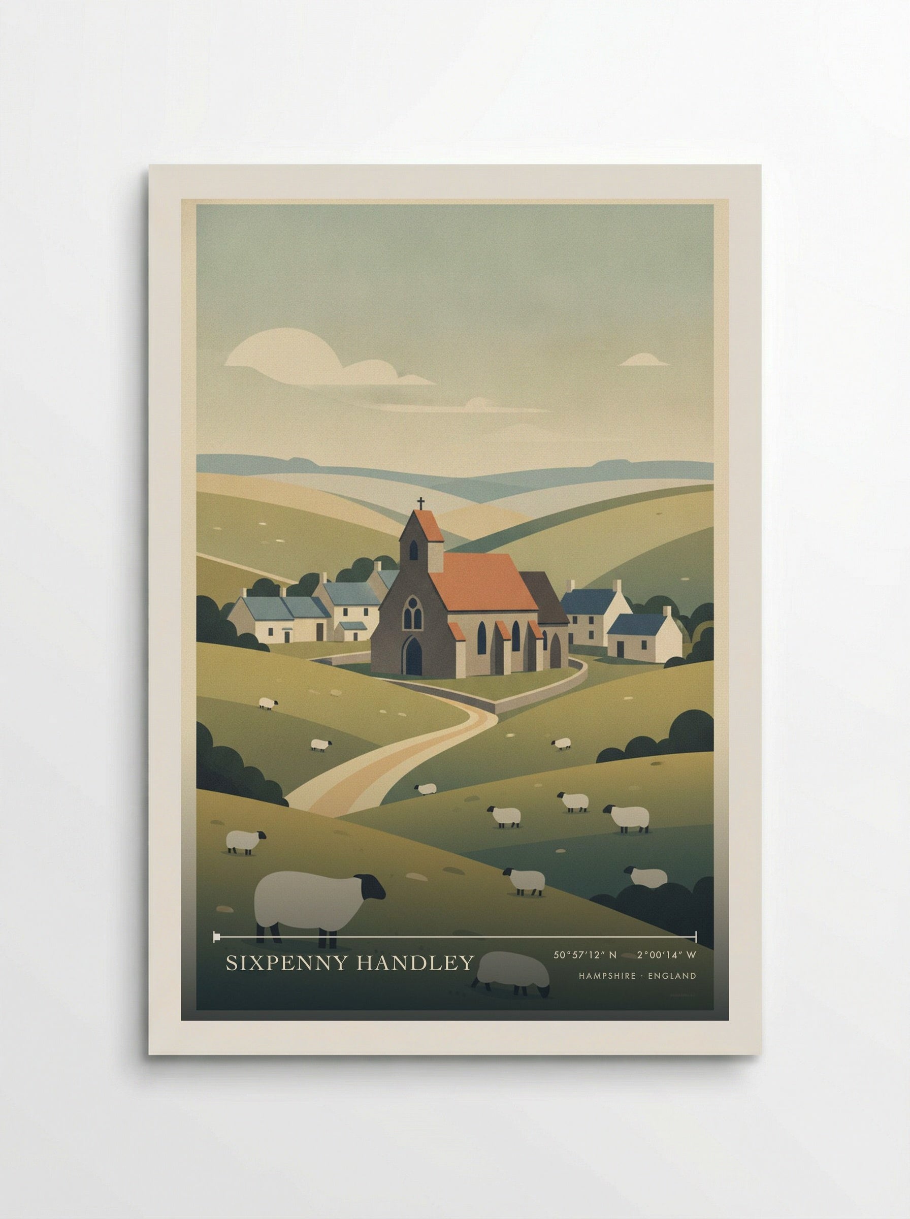 Sixpenny Handley Hampshire England Travel Poster - Poster