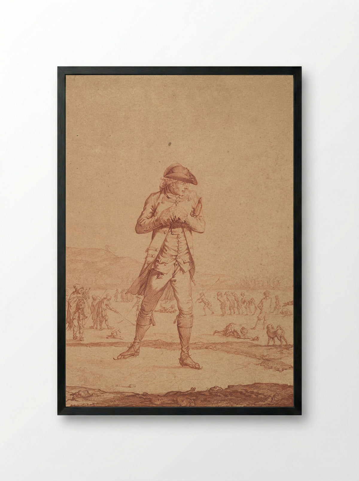 Skater - Jean Duplessis-Bertaux - Framed Print Black