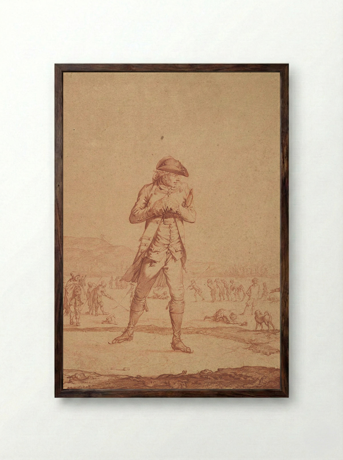 Skater - Jean Duplessis-Bertaux - Framed Print Dark Wood