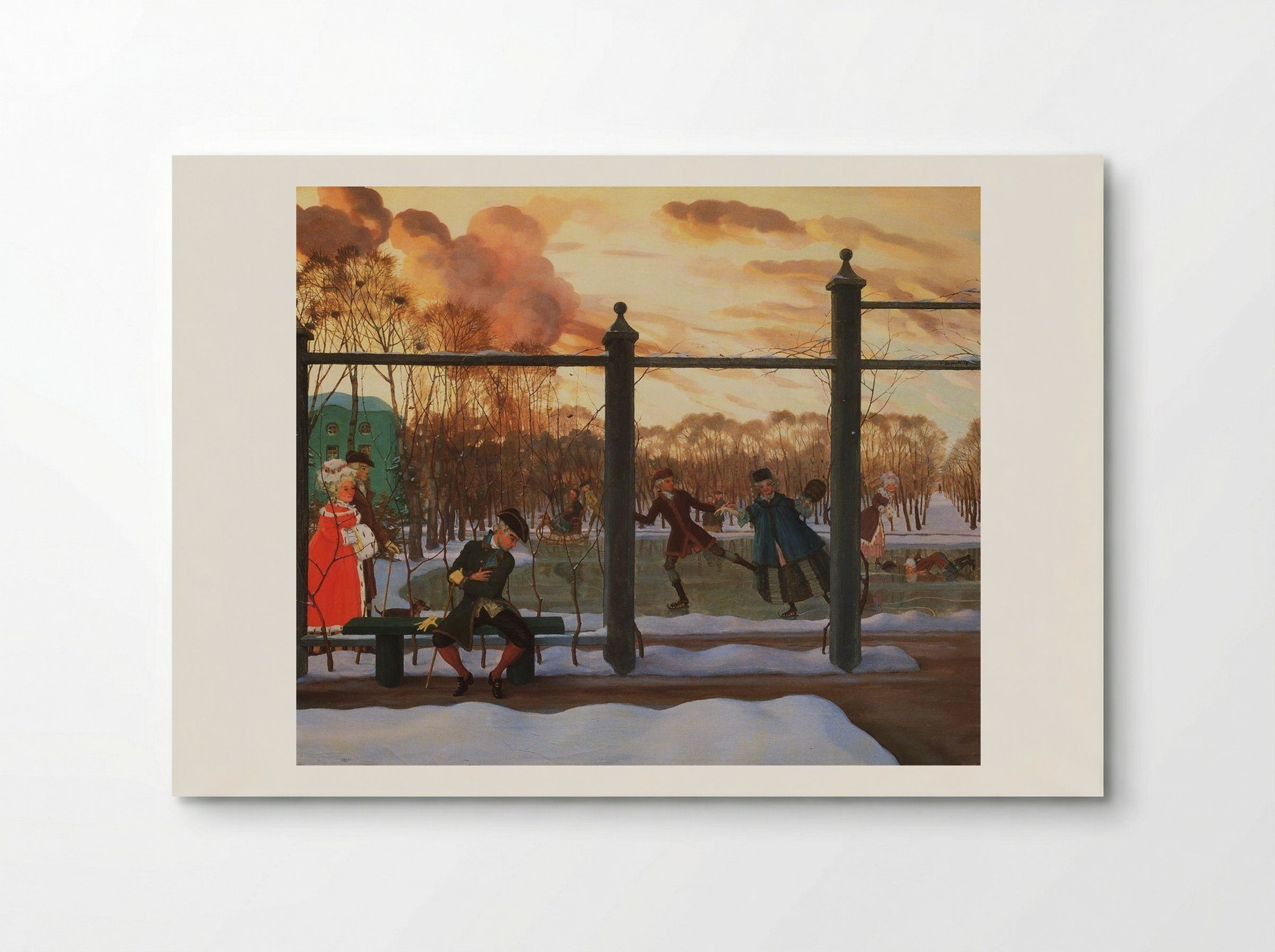 Skating Rink in Winter - Konstantin Somov - Poster