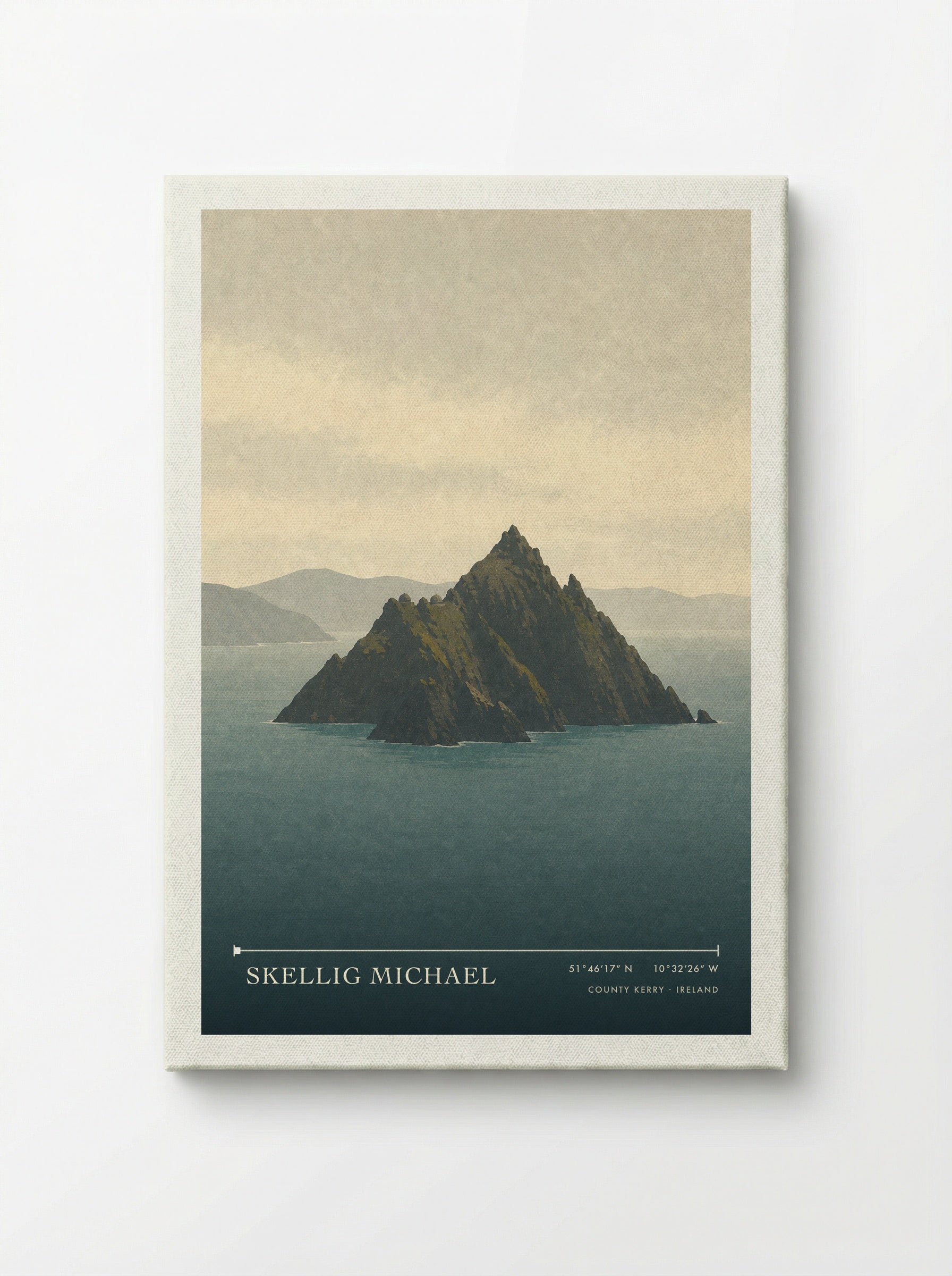 Skellig Michael Travel Poster Artwork - Canvas