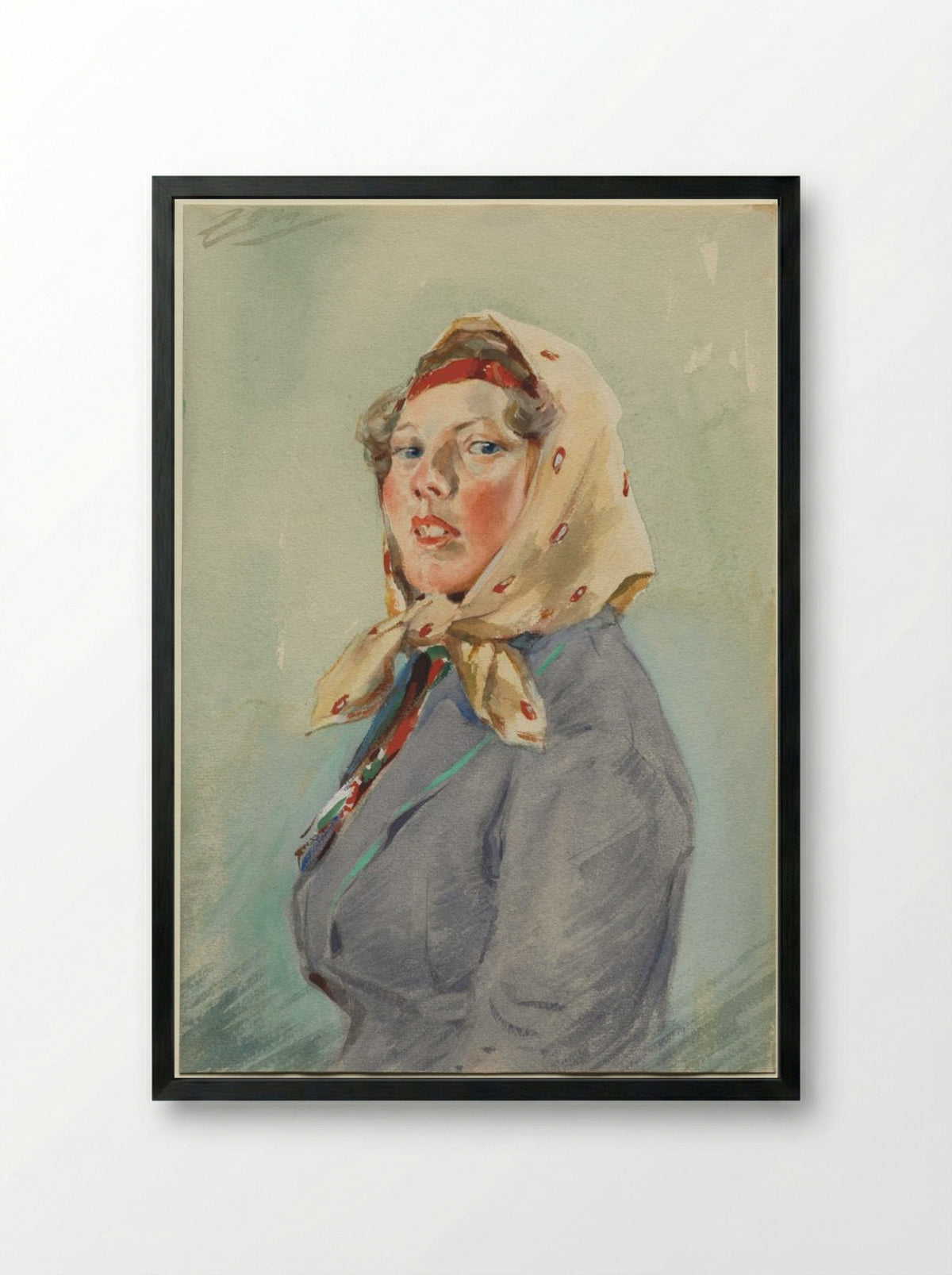Skerikulla - Anders Zorn - Framed Print Black