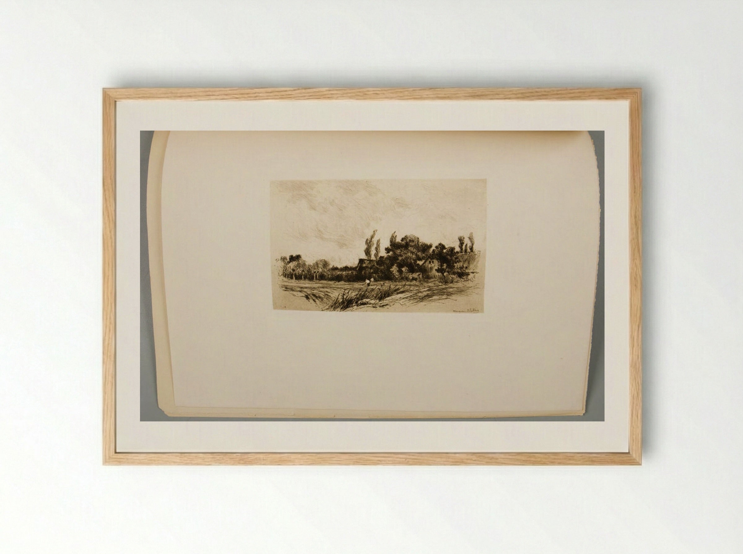 Sketch Near Ridderkerk Holland - Alexander Shilling - Framed Print Wood