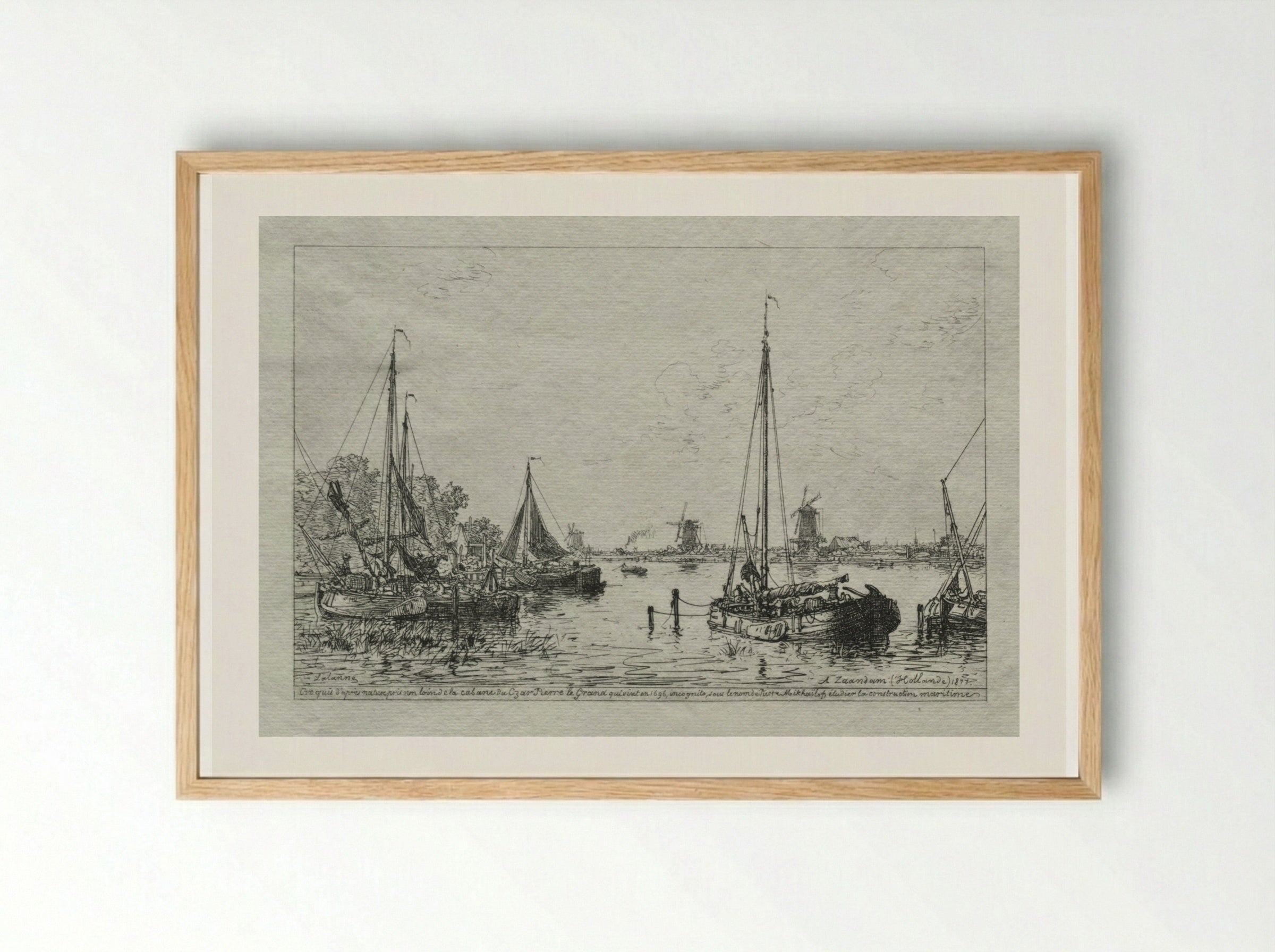 Sketch from Nature (Zaandam) - Maxime Lalanne - Framed Print Wood