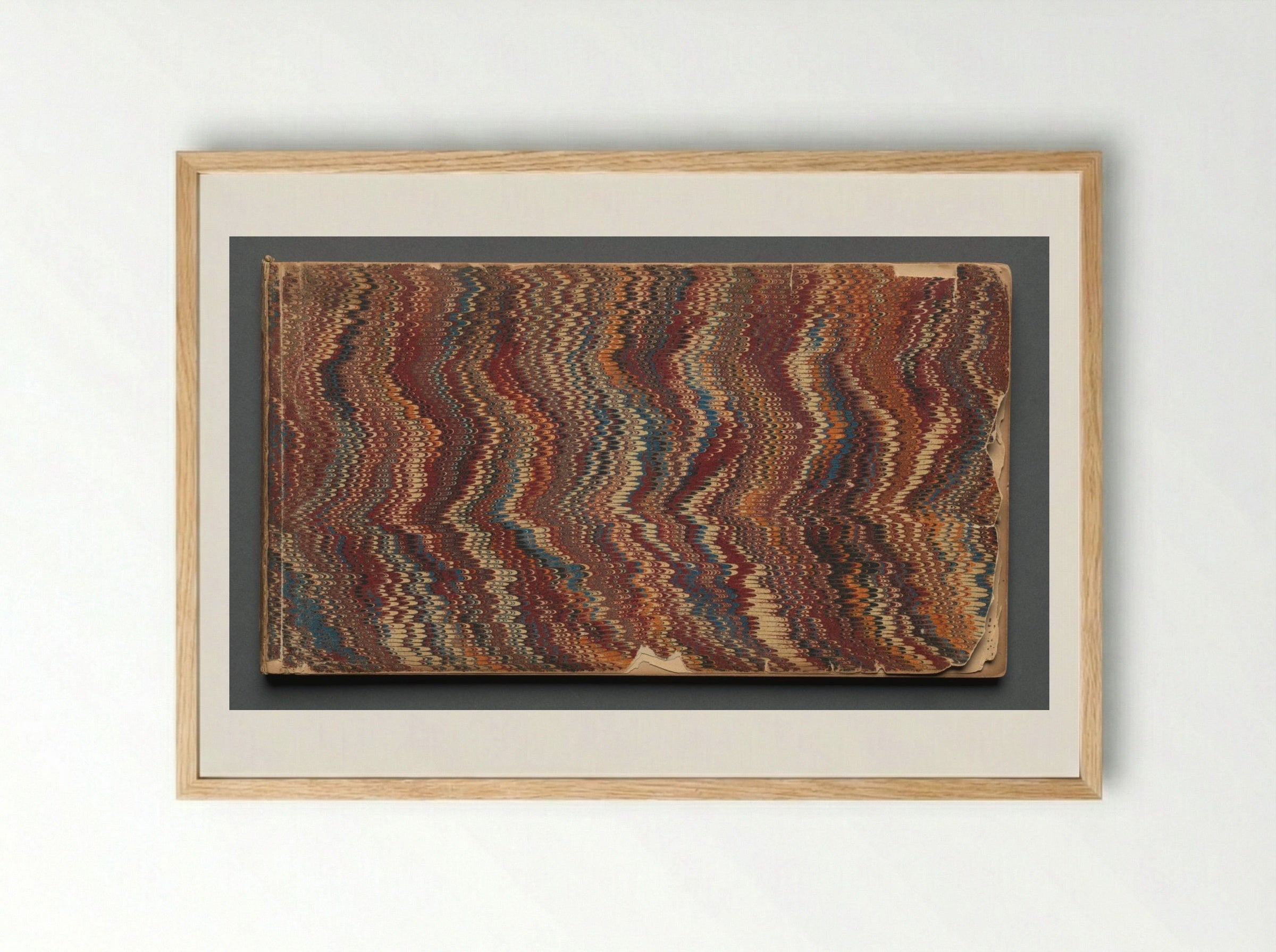 Sketchbook Cover (Marbled Paper) - Sanford Robinson Gifford - Framed Print Wood