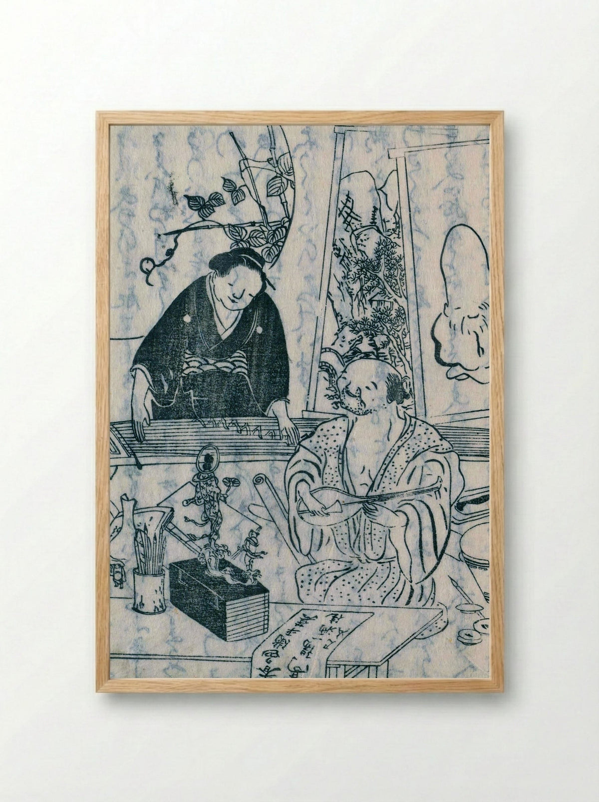 Sketchbook of Ike Taiga (Taigado gafu) - Ikeno Taiga - Framed Print Wood