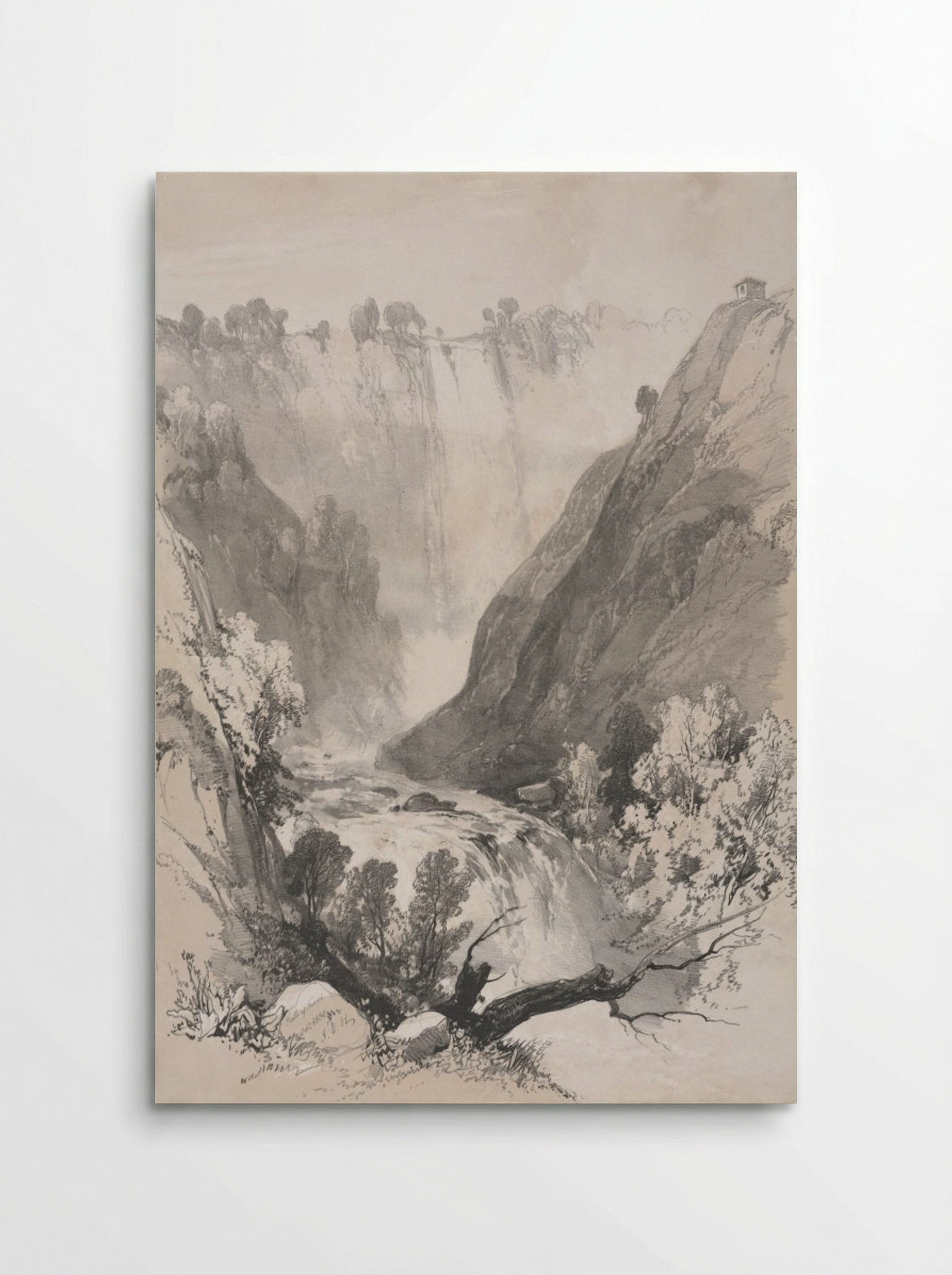 Sketches at Home and Abroad: Falls of Terni - James Duffield Harding - Poster