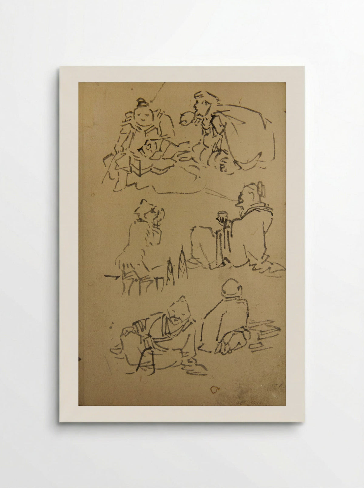 Sketches of East Asian Legendary Figures - Kawanabe Kyōsai - Poster