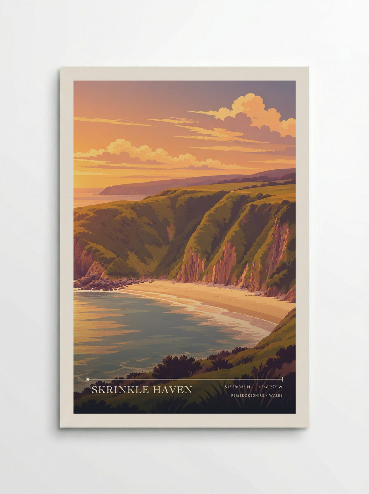 Skrinkle Haven, Pembrokeshire | Travel Poster - Poster