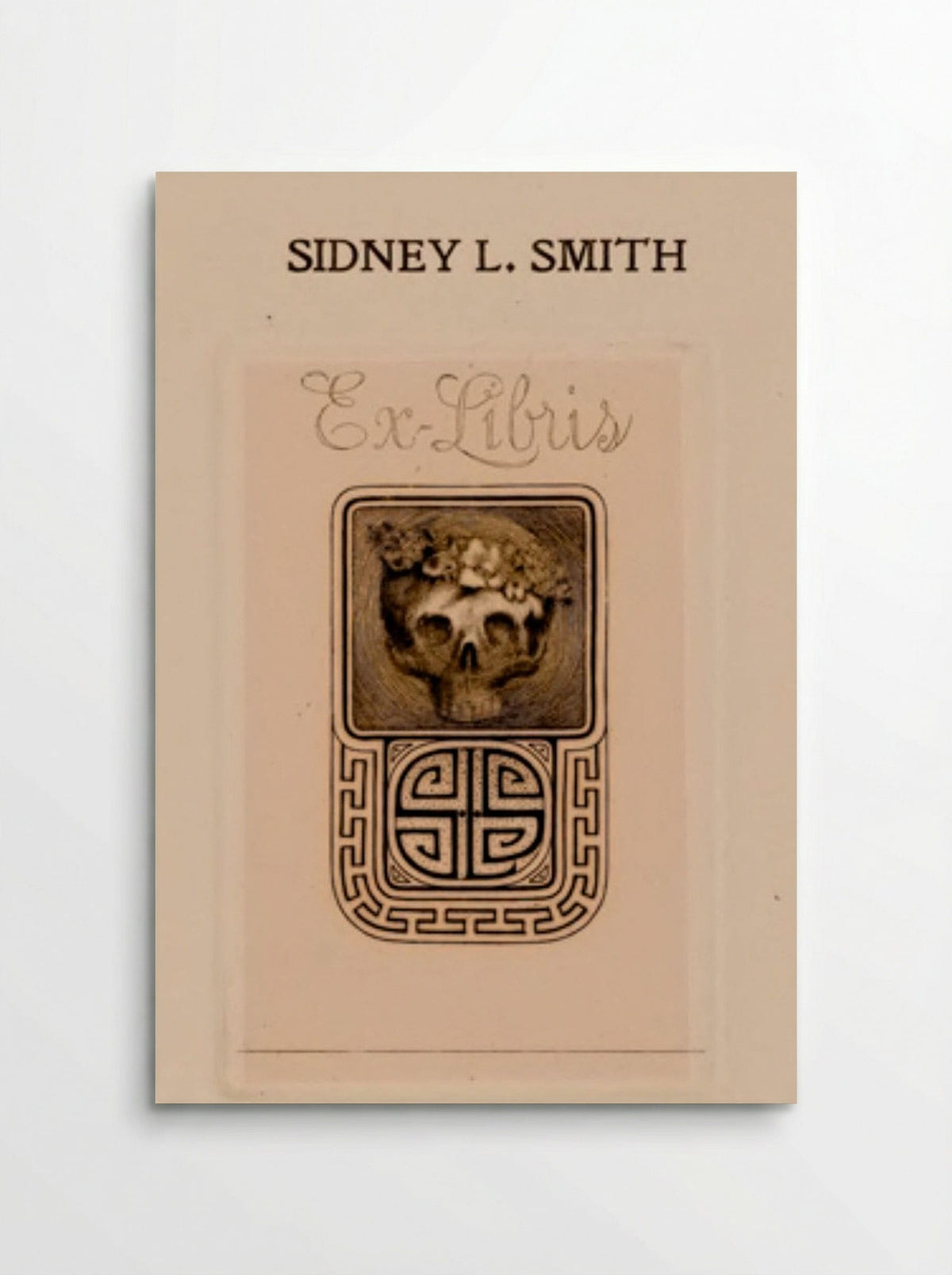 Skull with Flowers (Ex Libris) - Sidney L. Smith - Poster
