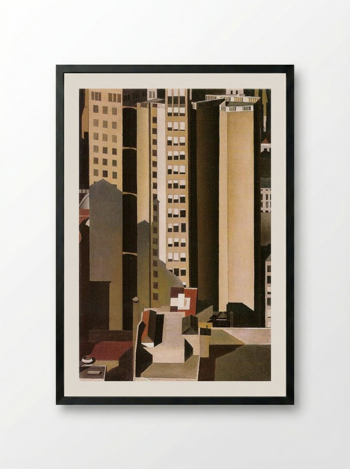 Skyscrapers - Charles Sheeler - Framed Print Black