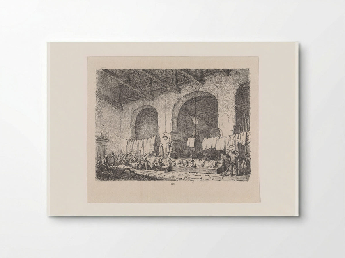 Slachtoffers van de watersnoodramp in de Geertekerk te Utrecht - David van der Kellen - Poster