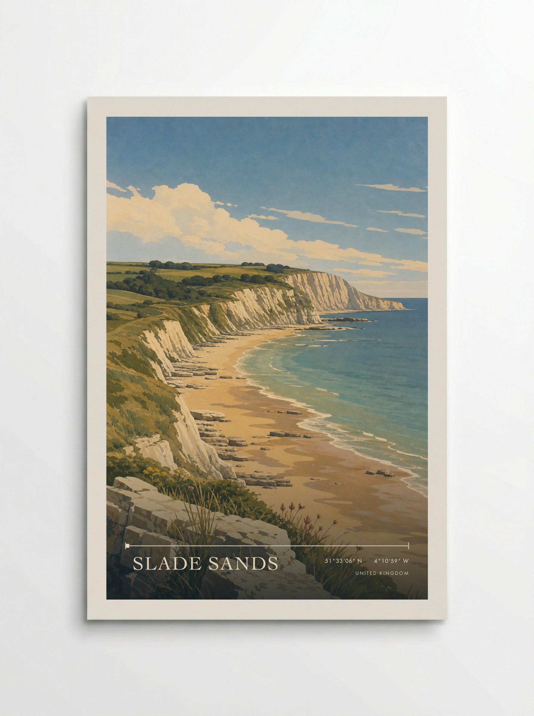 Slade Sands United Kingdom Travel Poster - Poster