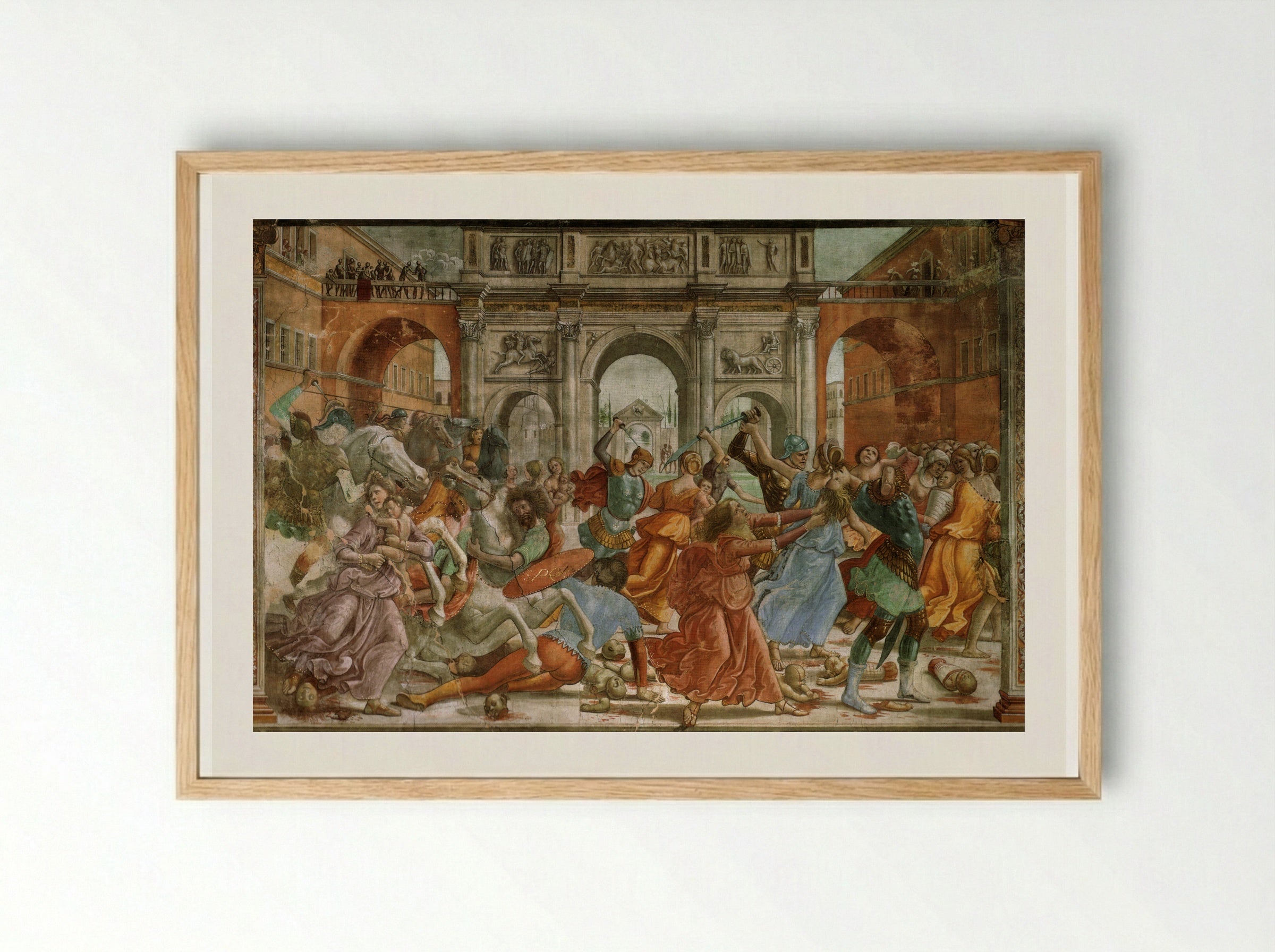 Slaughter of the Innocents - Domenico Ghirlandaio - Framed Print Wood