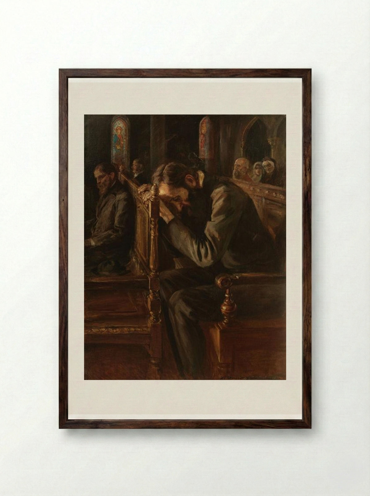 Slavic Souls (Crime and Punishment) - Nicolae Vermont - Framed Print Dark Wood
