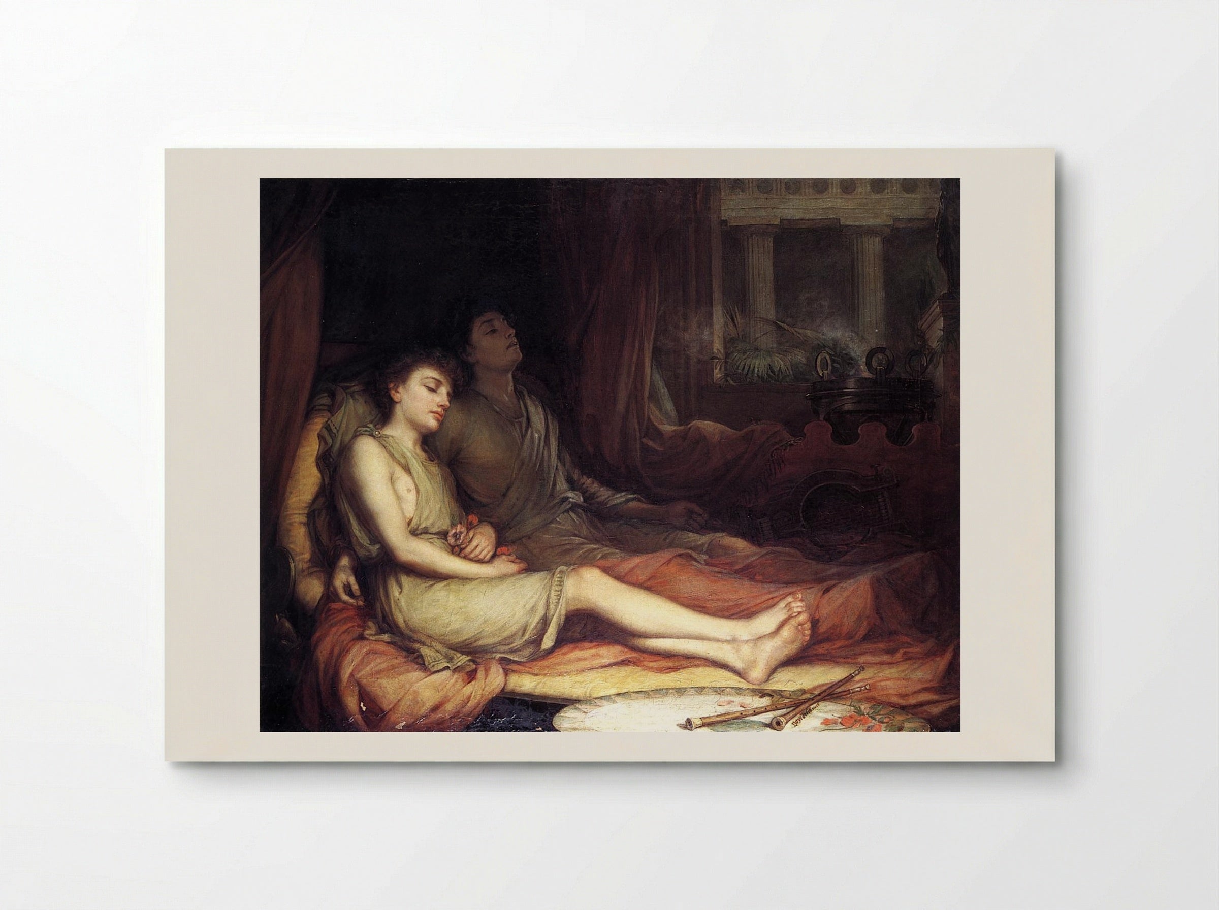Sleep and His Half Brother Death - John William Waterhouse - Poster