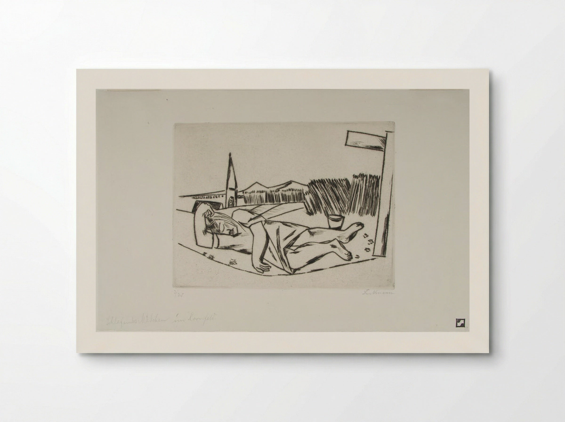 Sleeping Girl in Grain Field - Max Beckmann - Poster