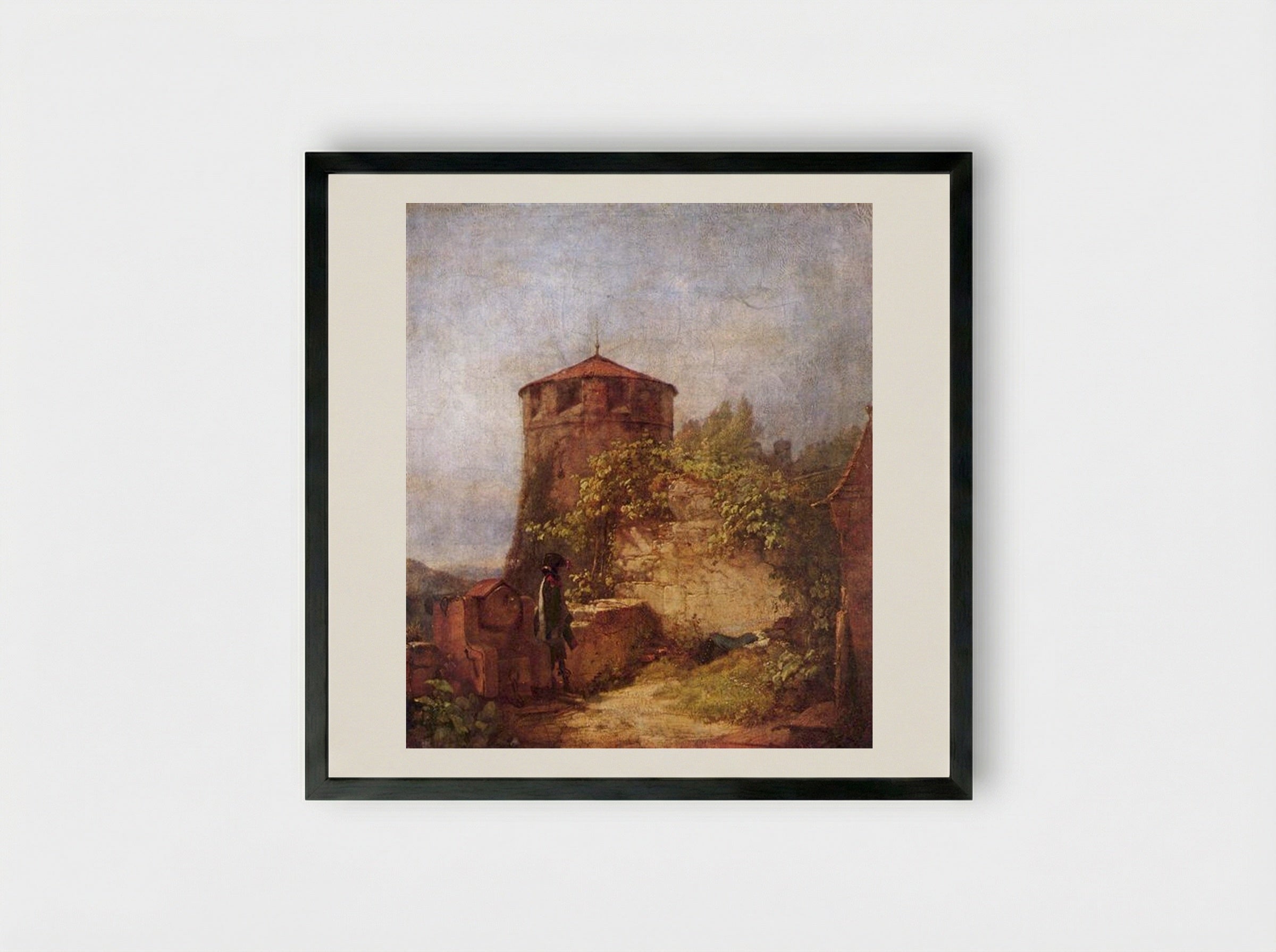 Sleeping Guards - Carl Spitzweg - Framed Print Black