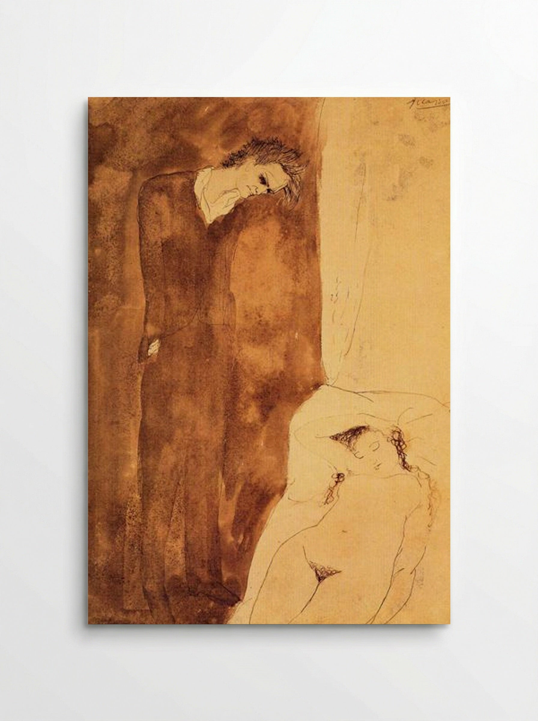 Sleeping Nude with Standing Figure - Pablo Picasso - Poster