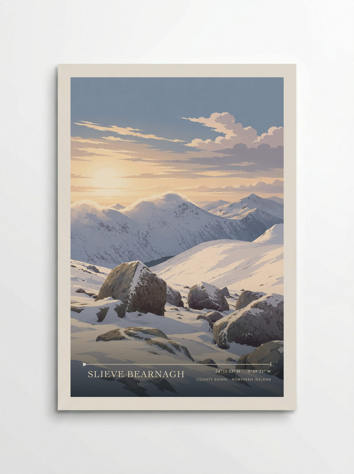 Slieve Bearnagh, County Down | Travel Poster - Poster