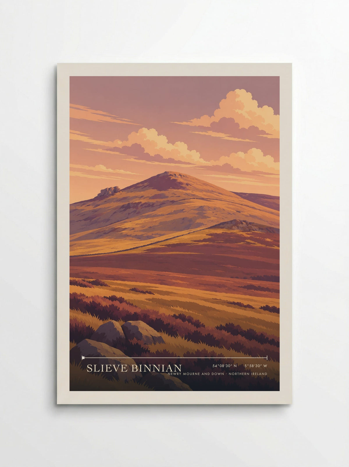 Slieve Binnian, Newry Mourne and Down | Travel Poster - Poster