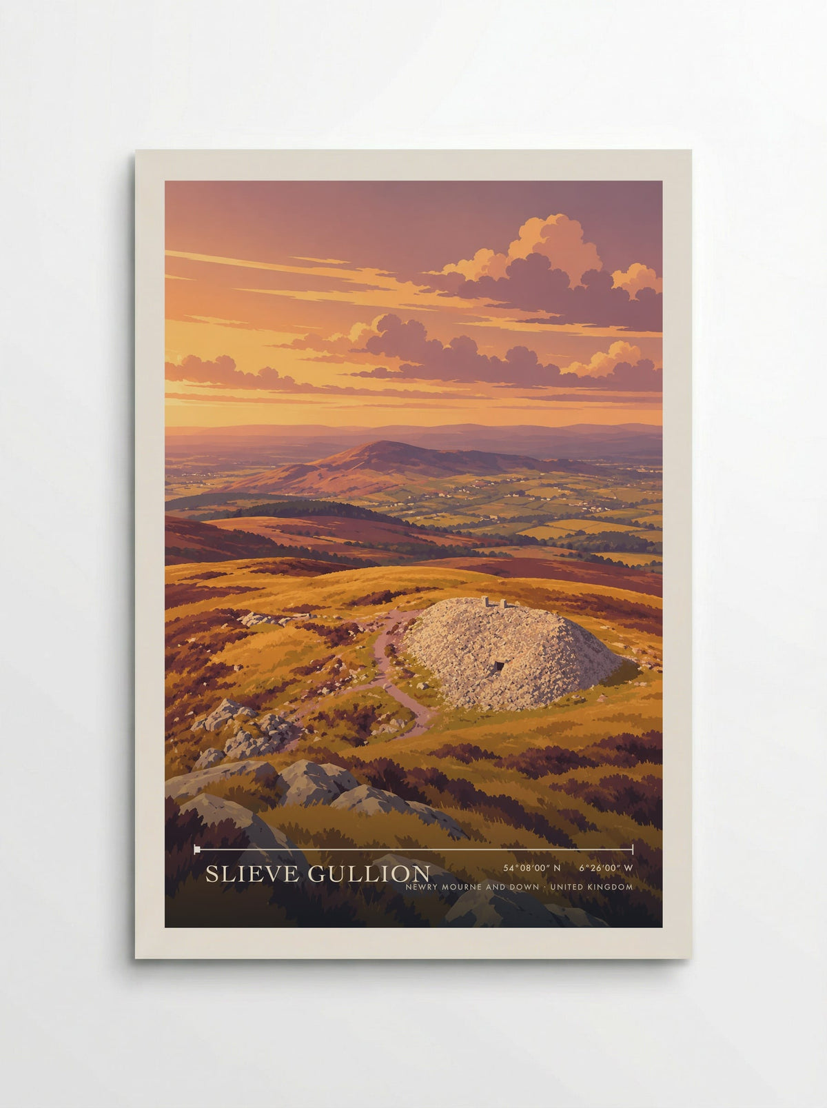 Slieve Gullion, Newry Mourne and Down | Travel Poster - Poster
