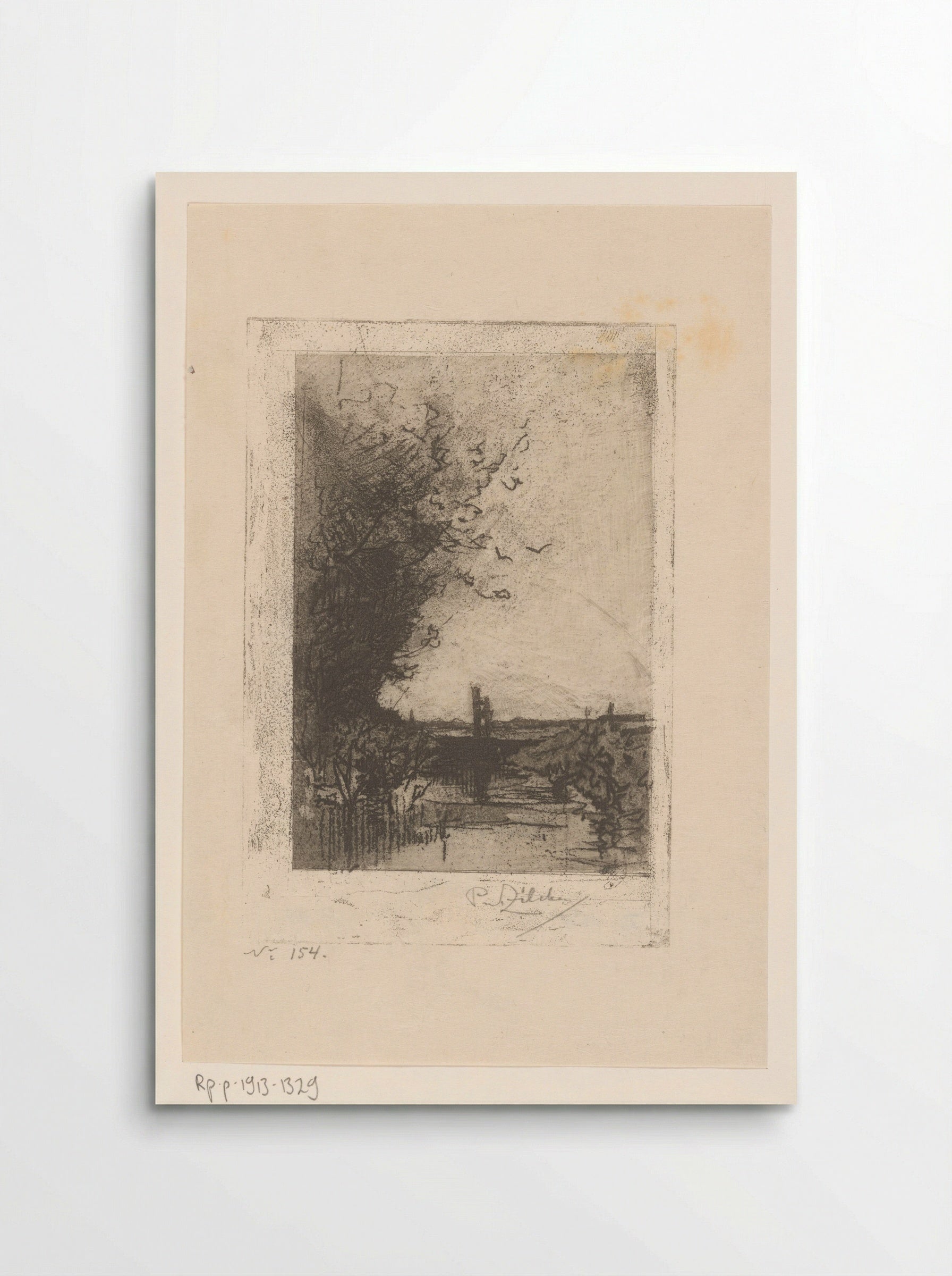 Sloot met bomen (Ditch with Trees) - Philip Zilcken - Poster