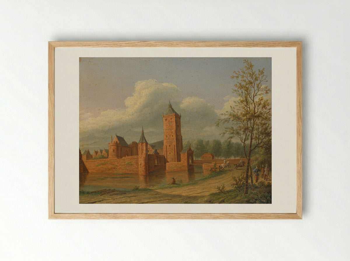 Slot Batestein bij Vianen - Jan Jacob Teyler van Hall - Framed Print Wood