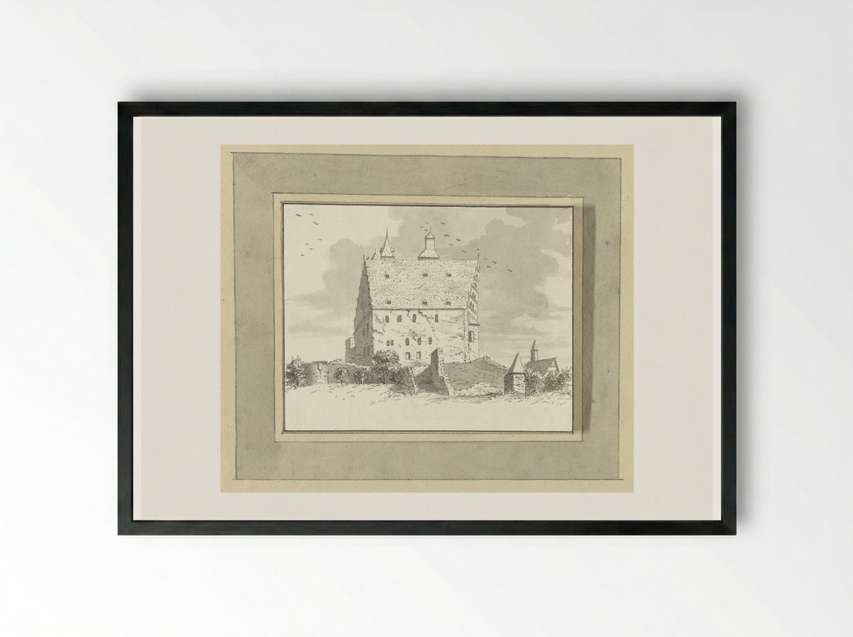 Slot te Kronenburg bij Frankfurt am Main - Ernst Willem Jan Bagelaar - Framed Print Black