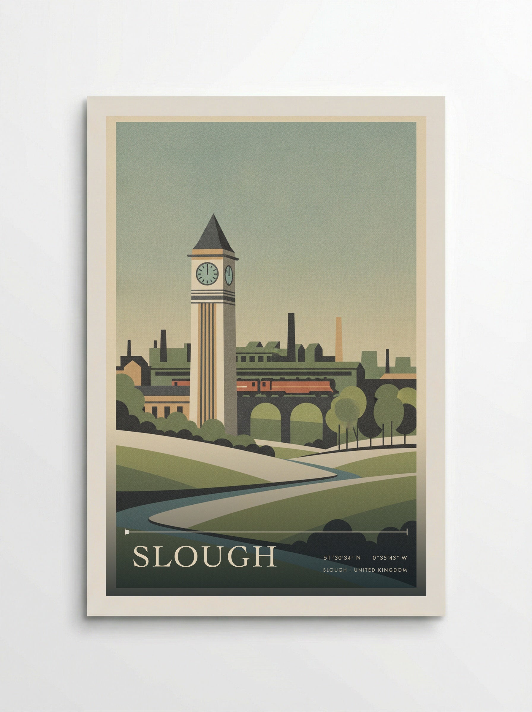 Slough United Kingdom Travel Poster - Poster