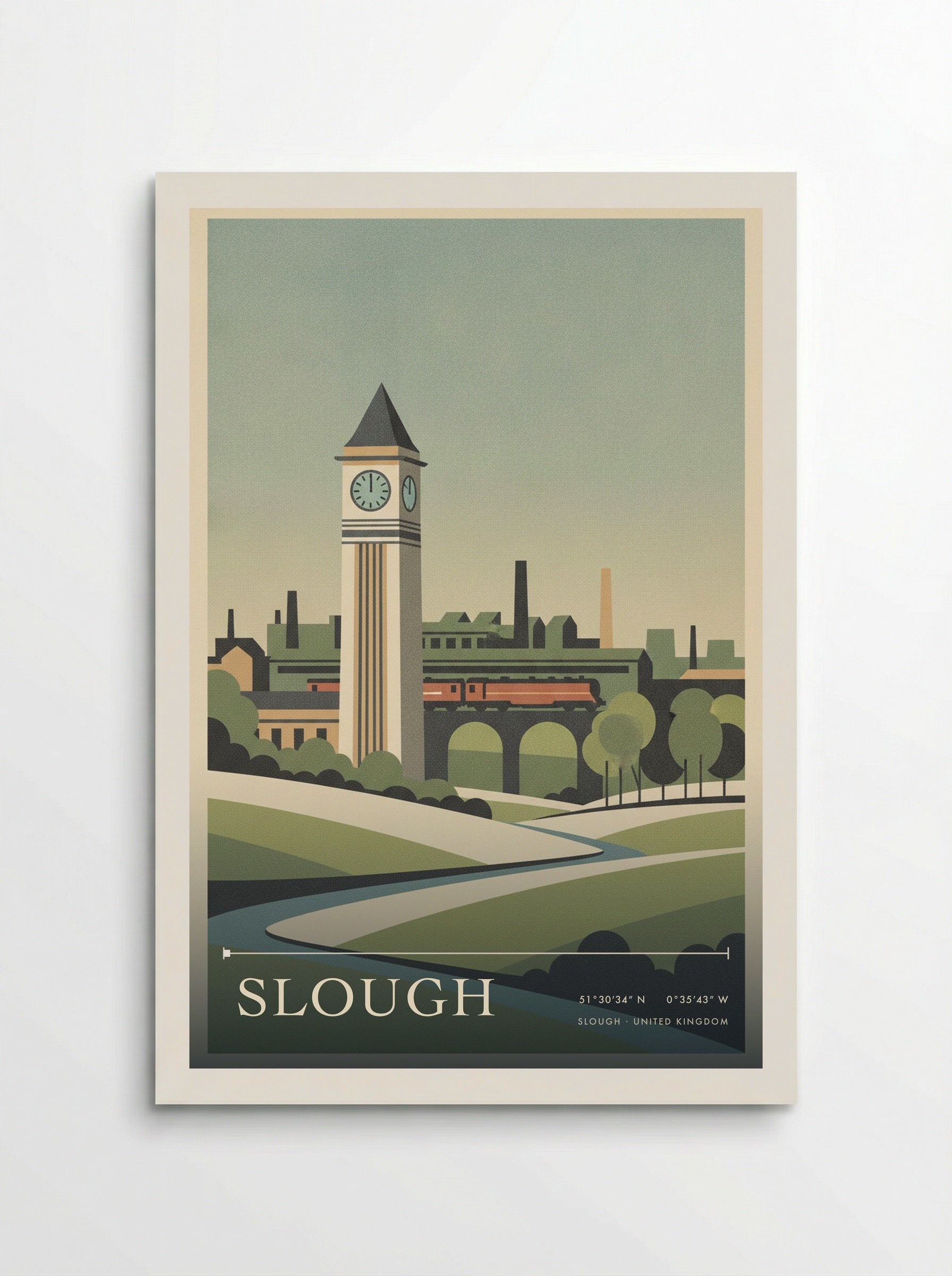 Slough United Kingdom Travel Poster - Poster