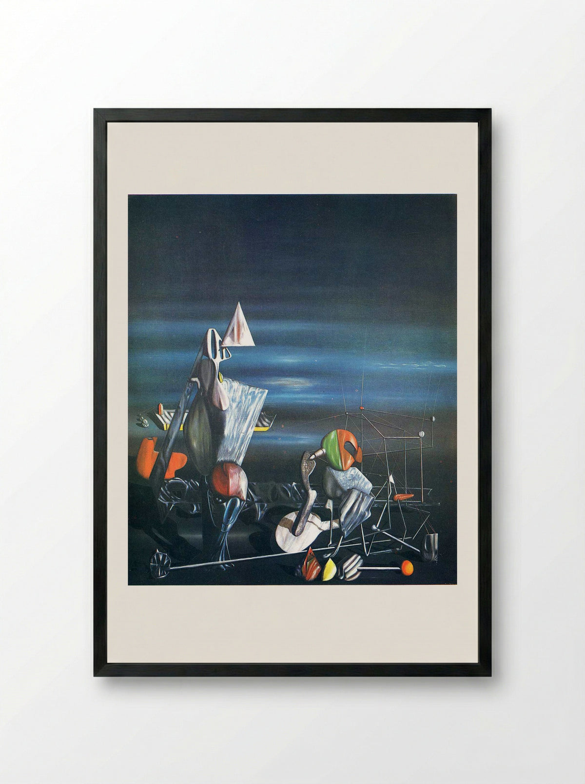 Slowly Toward The North - Yves Tanguy - Framed Print Black