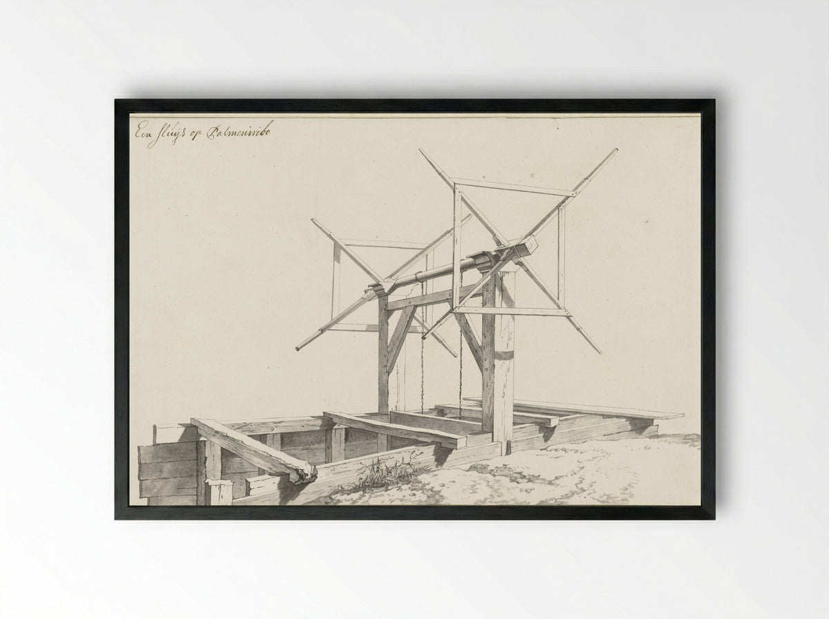 Sluis op de plantage Palmeneribo - Dirk Valkenburg - Framed Print Black