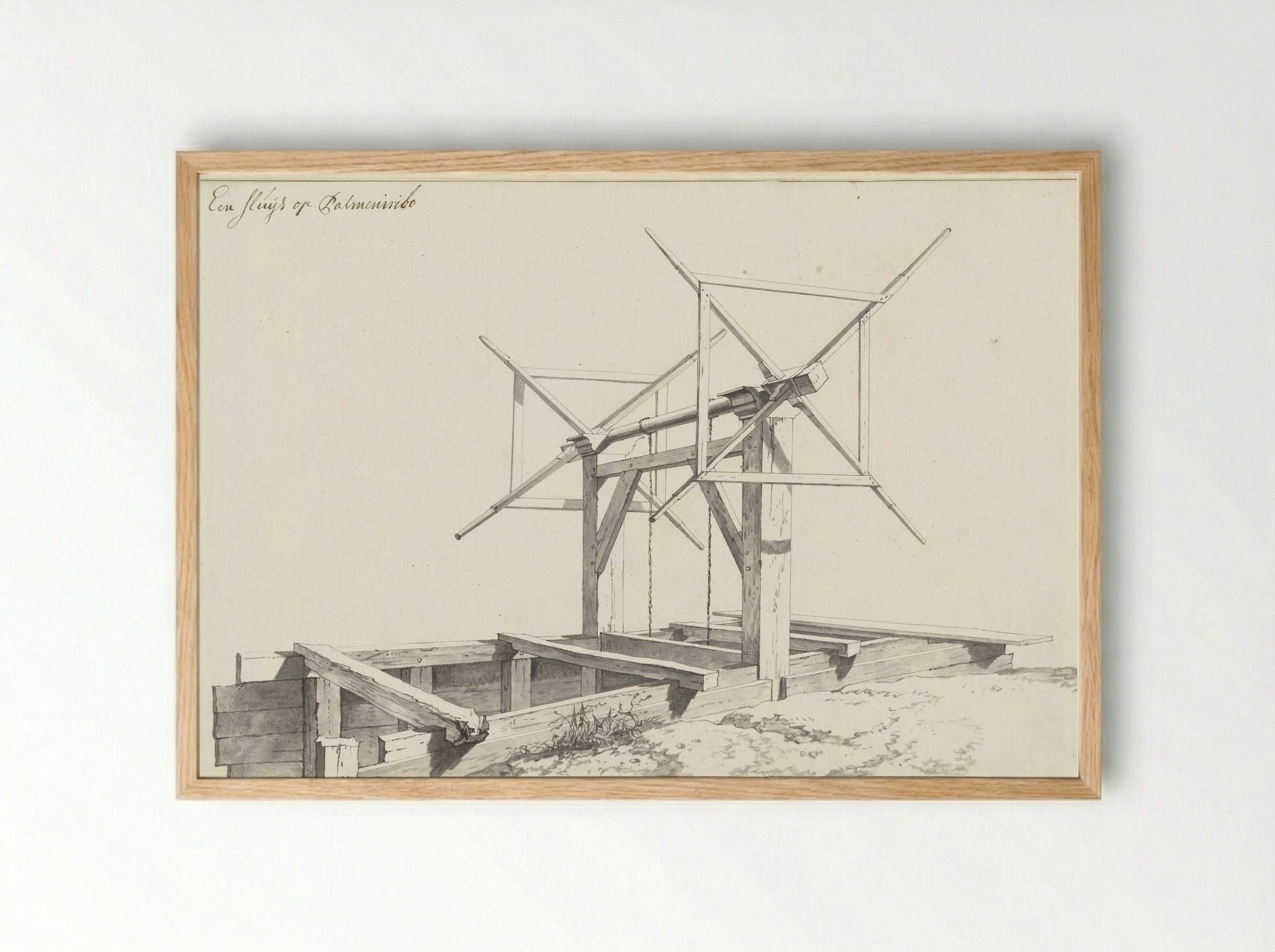 Sluis op de plantage Palmeneribo - Dirk Valkenburg - Framed Print Wood