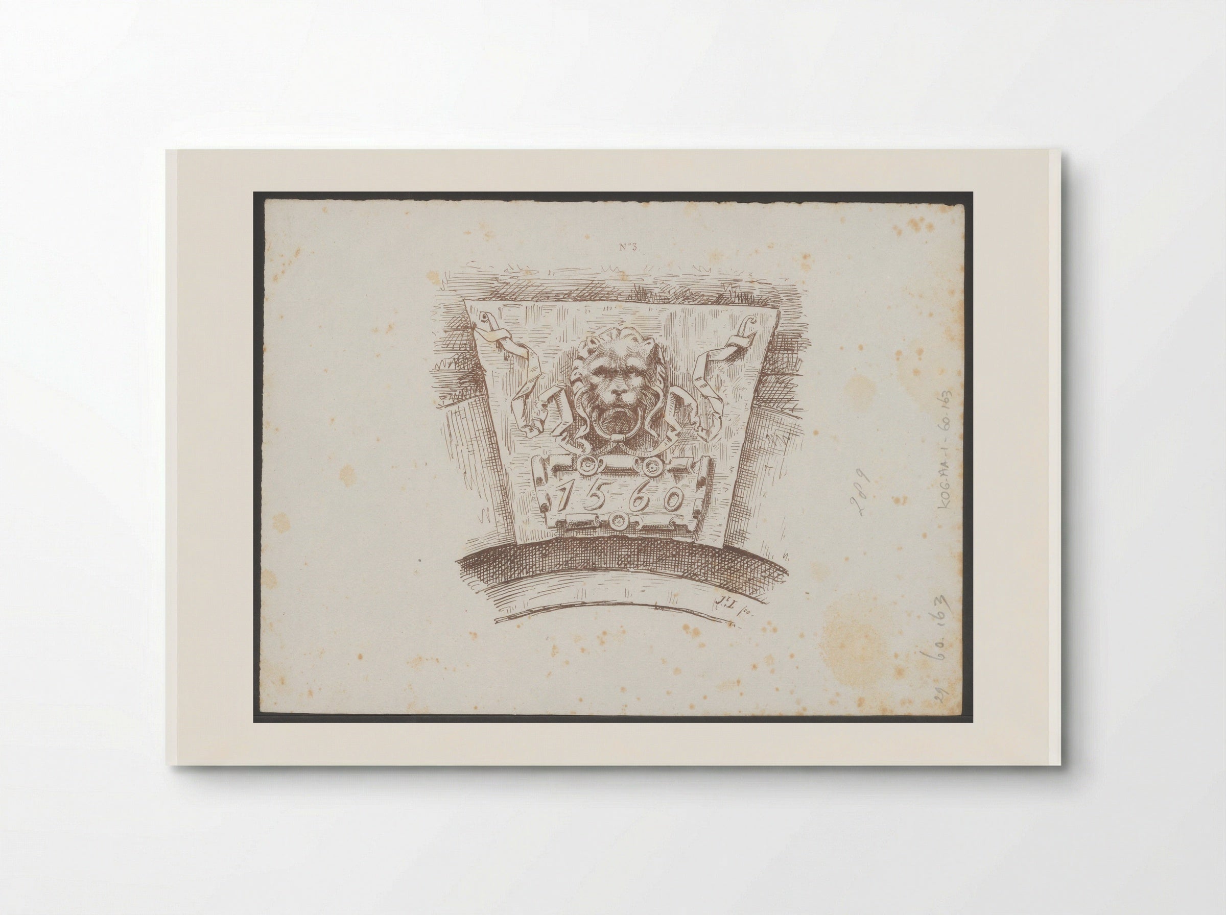 Sluitsteen met het jaartal 1560 - Jac van Looij - Poster