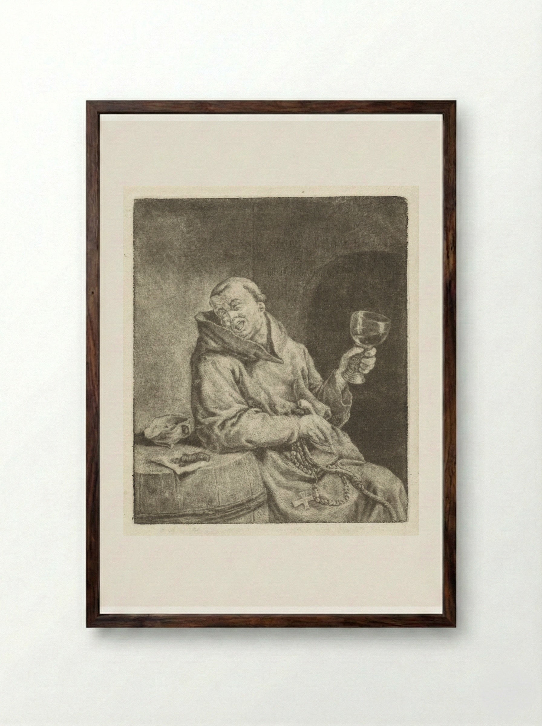 Smaak (Taste) - Cornelis Dusart - Framed Print Dark Wood