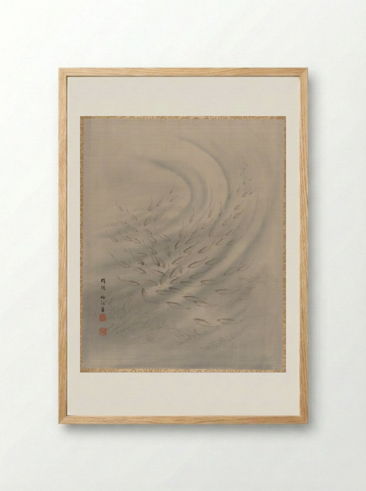 Small Fishes - Seki Shūkō - Framed Print Wood