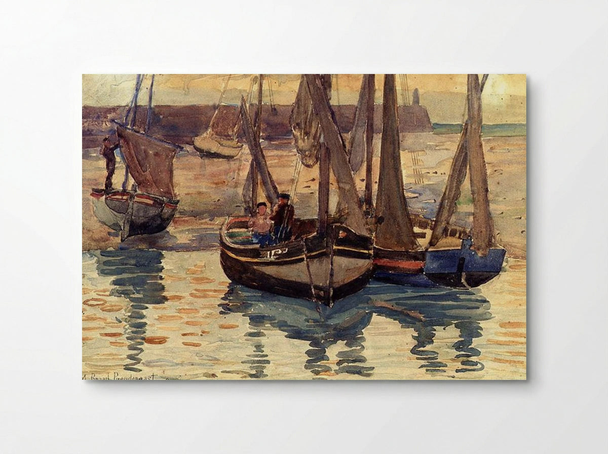 Small Fishing Boats, Treport, France - Maurice Prendergast - Poster