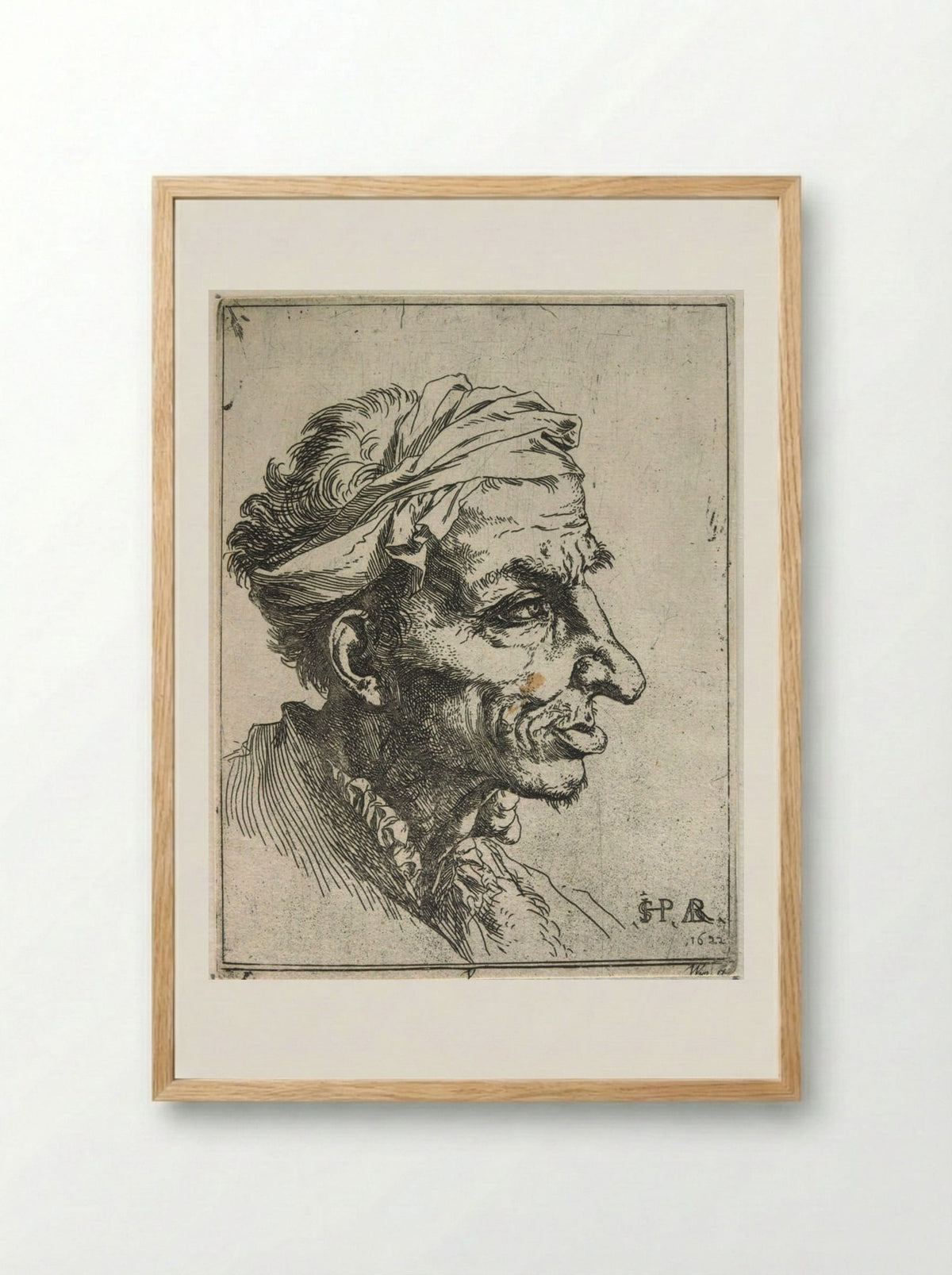 Small Grotesque Head - Jusepe de Ribera - Framed Print Wood