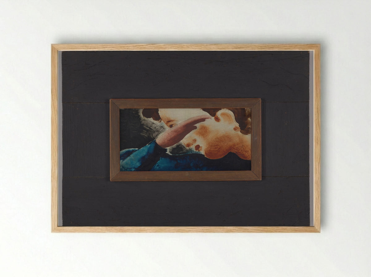 Small Picture VI: Blue Man, Diagonally - Oskar Schlemmer - Framed Print Wood