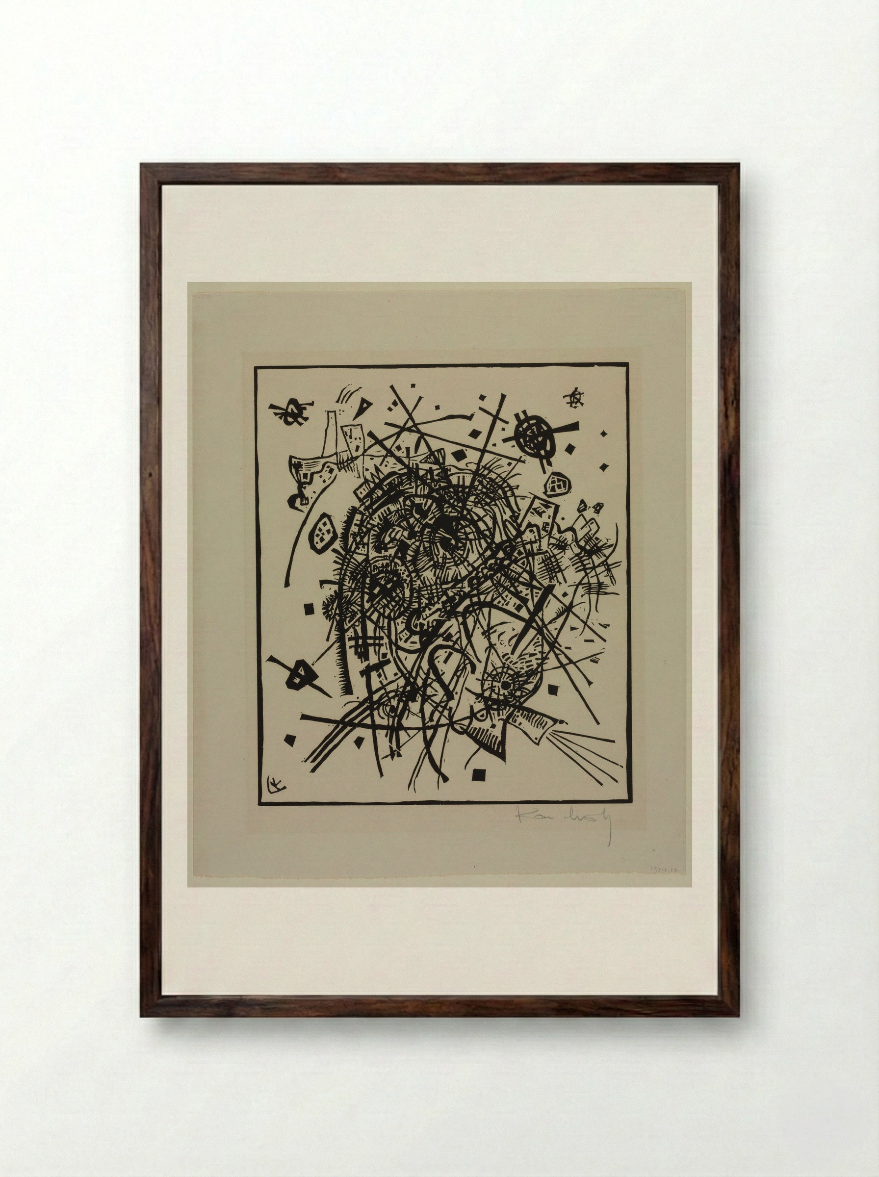 Small Worlds VIII - Wassily Kandinsky - Framed Print Dark Wood