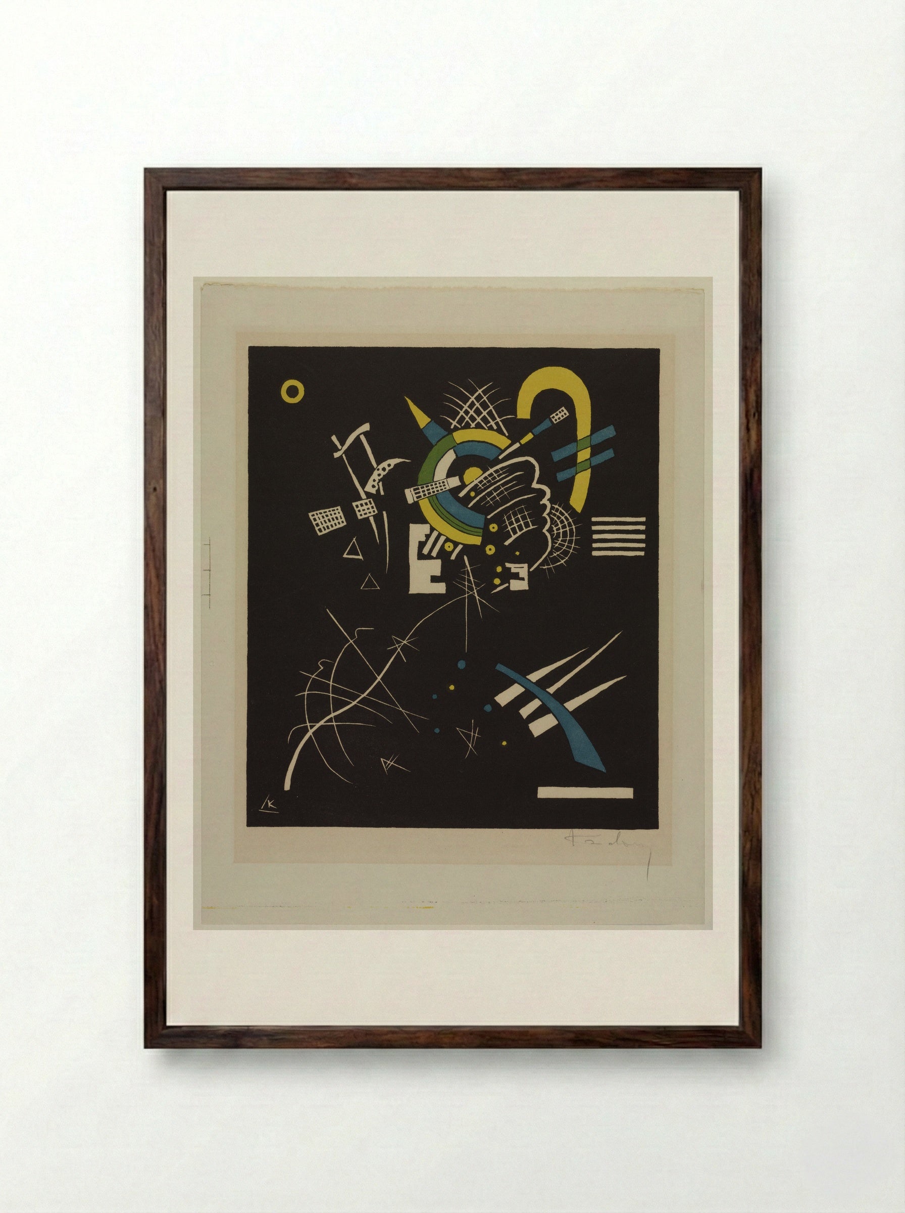 Small Worlds VII - Wassily Kandinsky - Framed Print Dark Wood